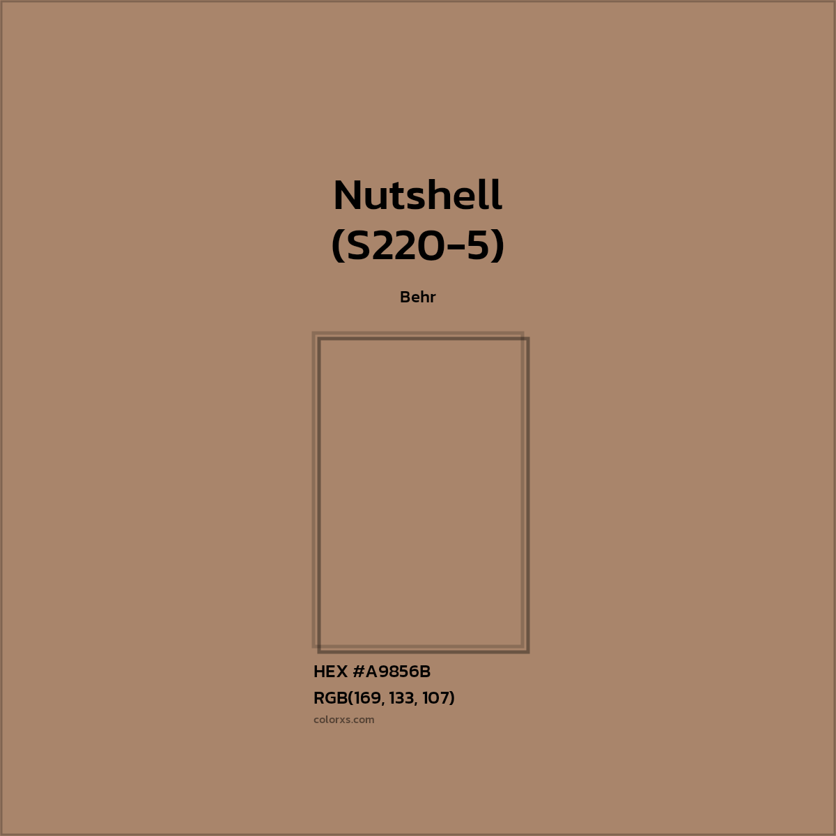 #A9856B Nutshell (S220-5) Paint Behr - Color codes and meaning | Matching colors and paints