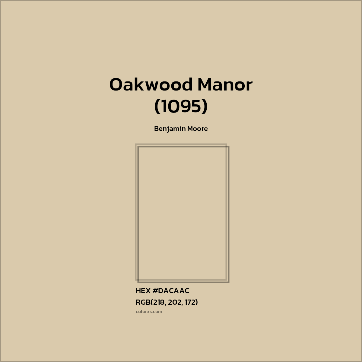 #DACAAC Oakwood Manor (1095) Paint Benjamin Moore - Color codes and meaning | Matching colors and paints