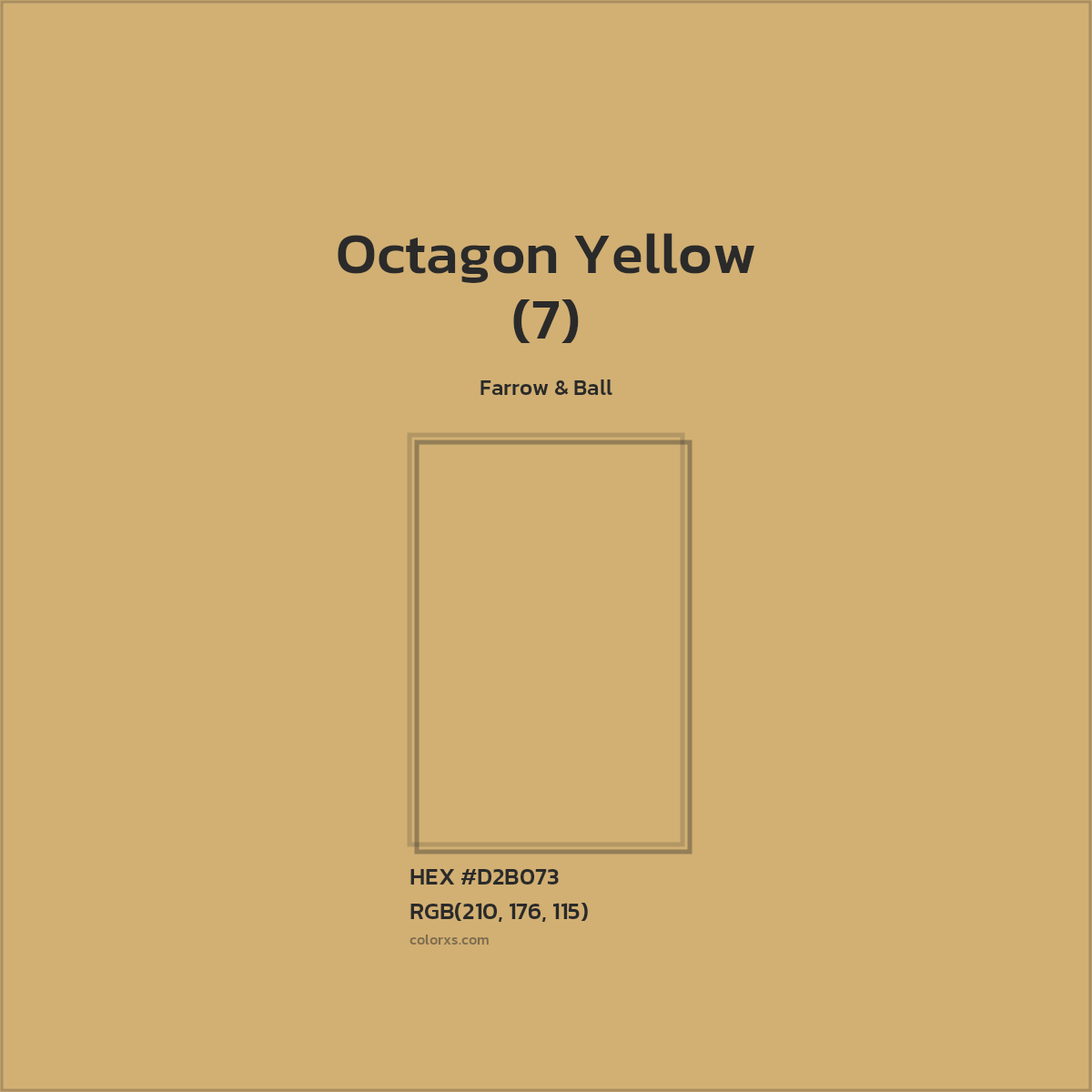 #D2B073 Octagon Yellow (7) Paint Farrow & Ball - Color codes and meaning | Matching colors and paints