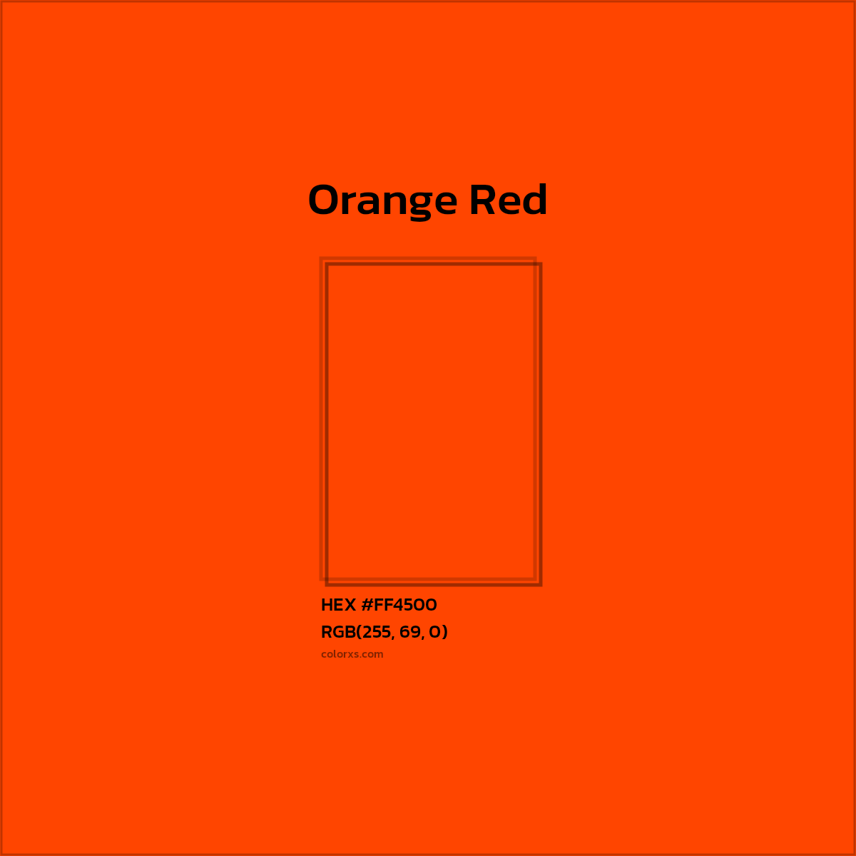 #FF4500 Orange Red Color  - Color codes and meaning | Matching colors and paints