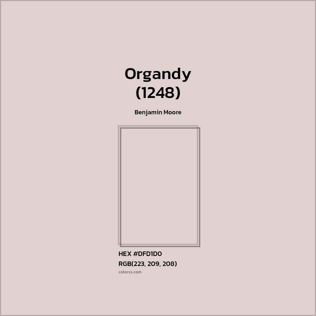 #DFD1D0 Organdy (1248) Paint Benjamin Moore - Color codes and meaning | Matching colors and paints