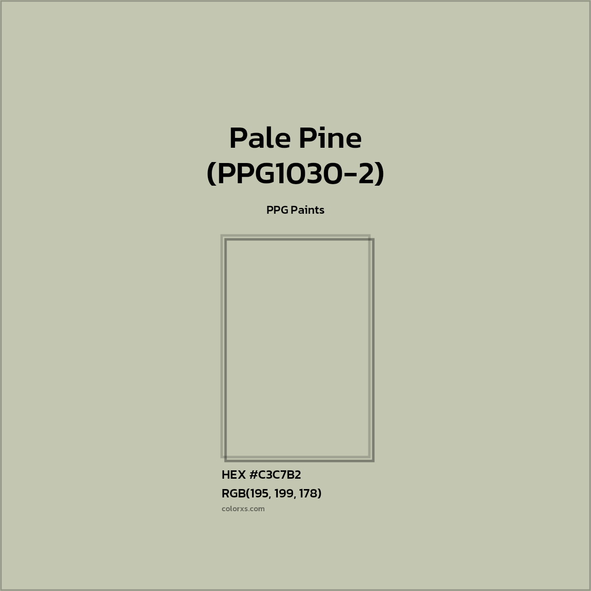 #C3C7B2 Pale Pine (PPG1030-2) Paint PPG Paints - Color codes and meaning | Matching colors and paints