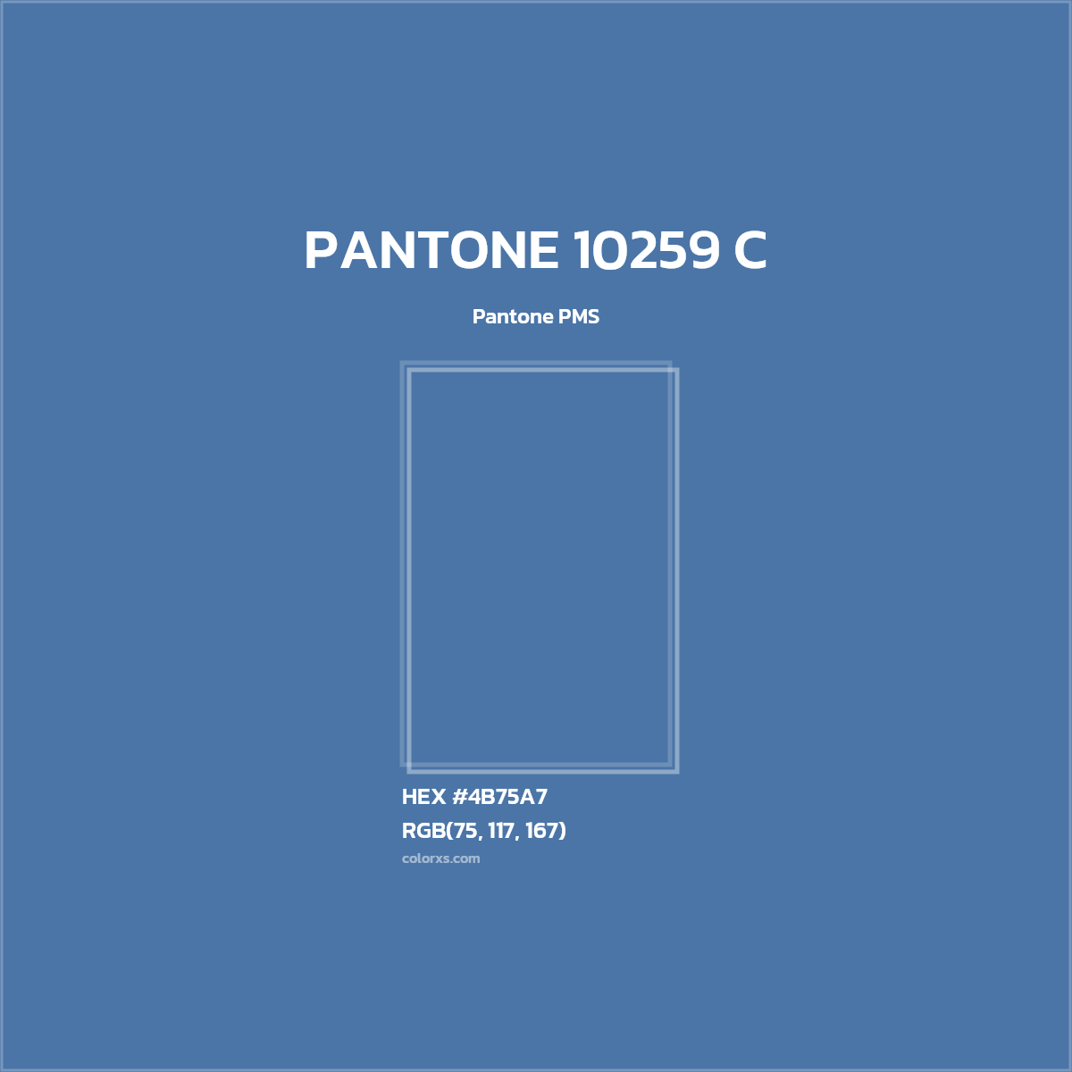 #4B75A7 PANTONE 10259 C CMS Pantone PMS - Color codes and meaning | Matching colors and paints