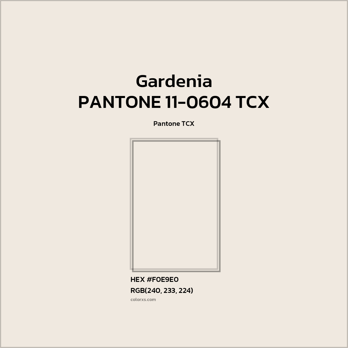 #F1E9DF PANTONE 11-0604 TCX - Gardenia CMS Pantone TCX - Color codes and meaning | Matching colors and paints