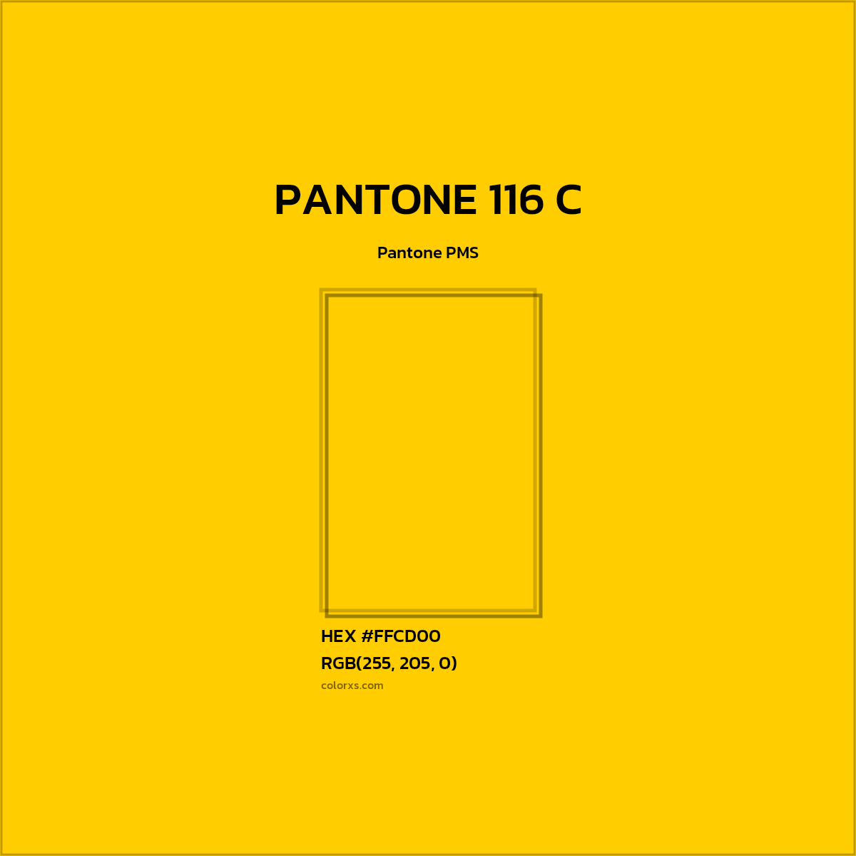 #FFCD00 PANTONE 116 C CMS Pantone PMS - Color codes and meaning | Matching colors and paints