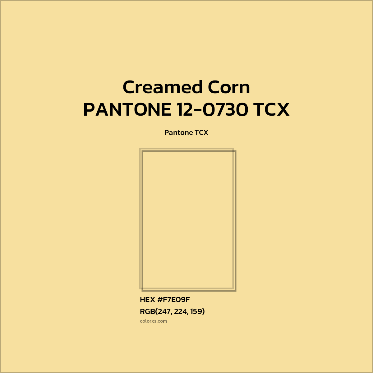 #F7E09F PANTONE 12-0730 TCX - Creamed Corn CMS Pantone TCX - Color codes and meaning | Matching colors and paints