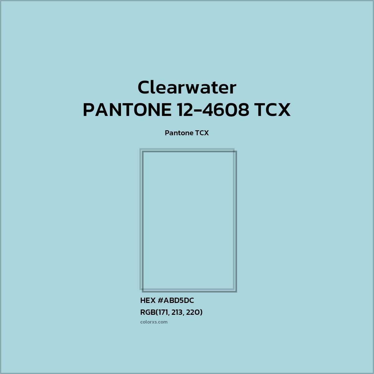 #AAD5DB PANTONE 12-4608 TCX - Clearwater CMS Pantone TCX - Color codes and meaning | Matching colors and paints