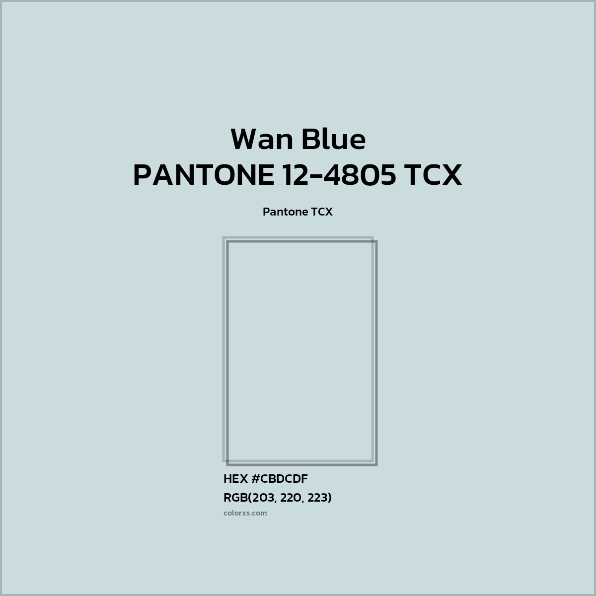 #CBDCDF PANTONE 12-4805 TCX - Wan Blue CMS Pantone TCX - Color codes and meaning | Matching colors and paints