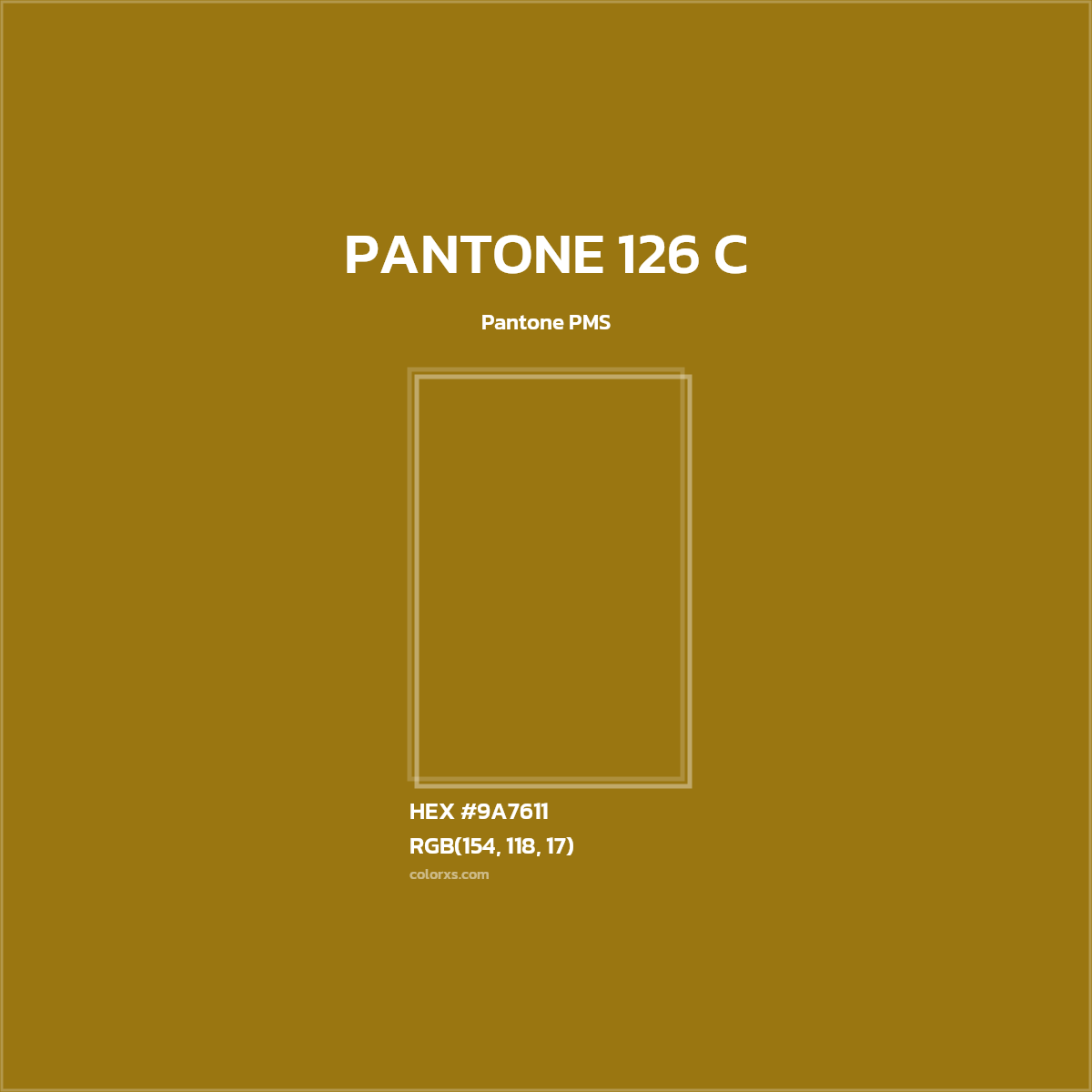 #9A7611 PANTONE 126 C CMS Pantone PMS - Color codes and meaning | Matching colors and paints