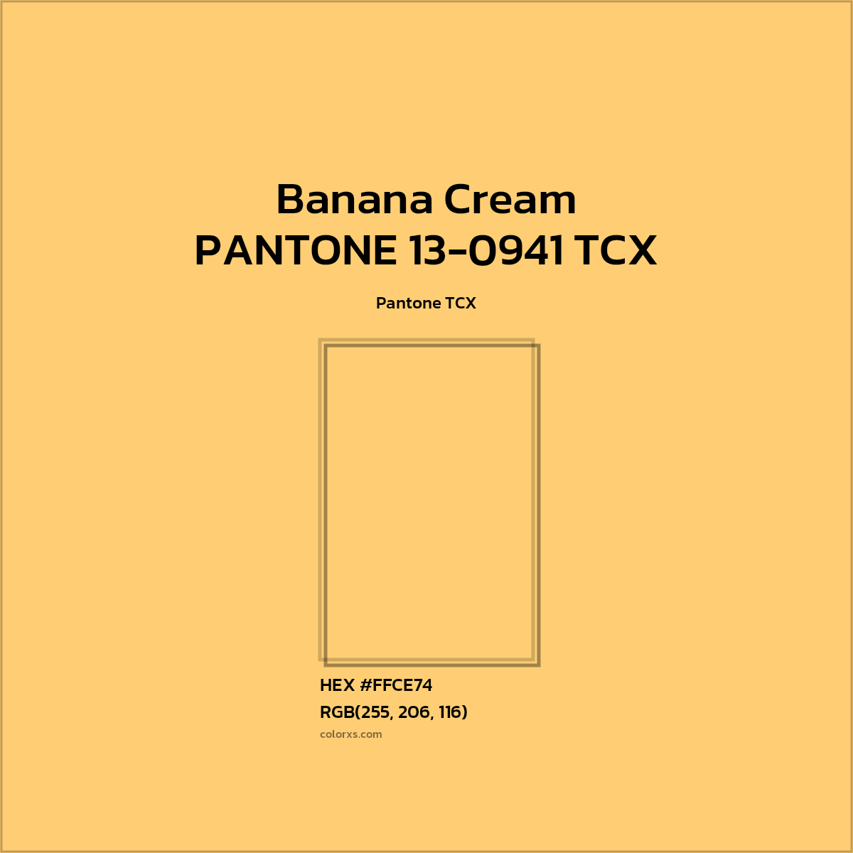 #FFCF73 PANTONE 13-0941 TCX - Banana Cream CMS Pantone TCX - Color codes and meaning | Matching colors and paints
