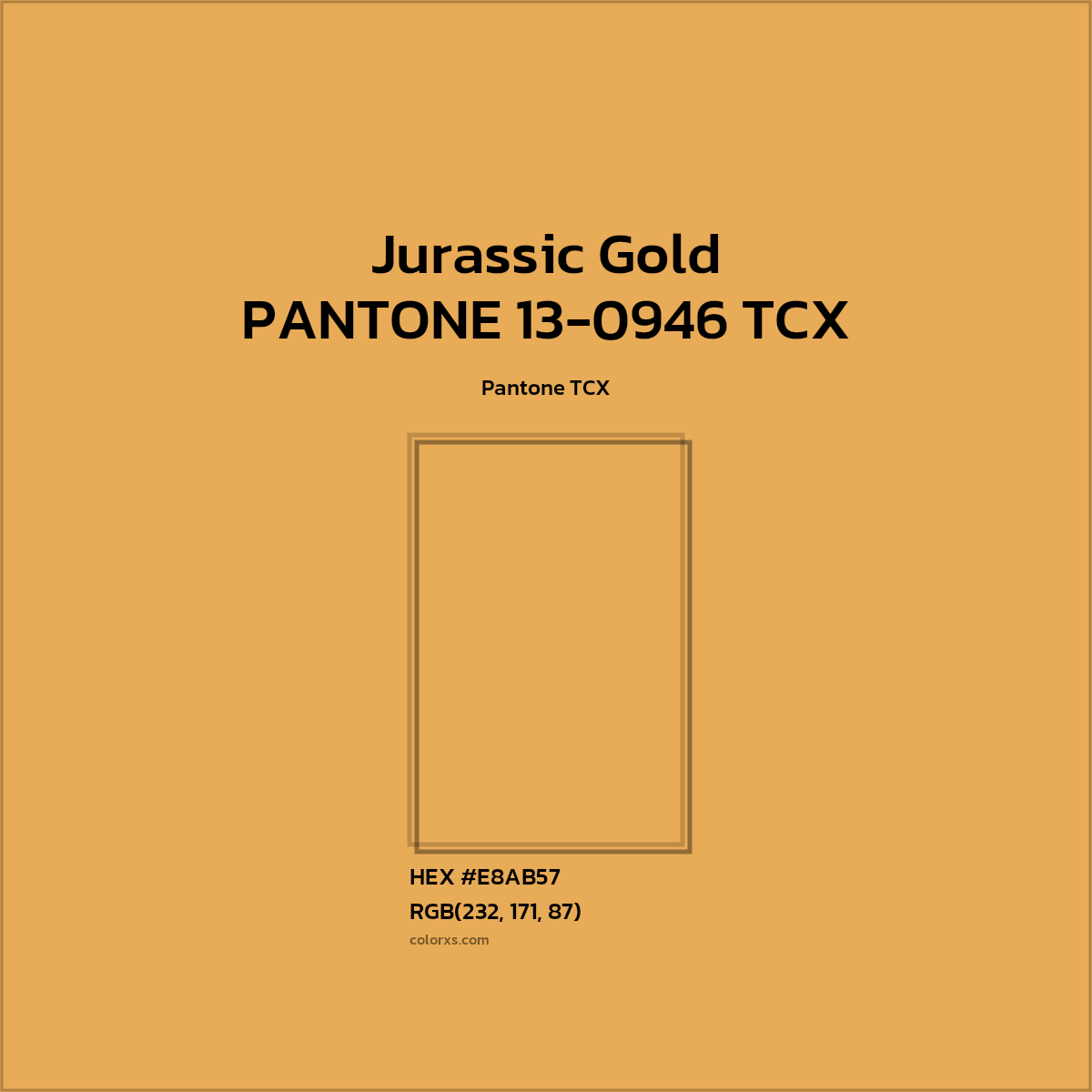 #E7AA56 PANTONE 13-0946 TCX - Jurassic Gold CMS Pantone TCX - Color codes and meaning | Matching colors and paints