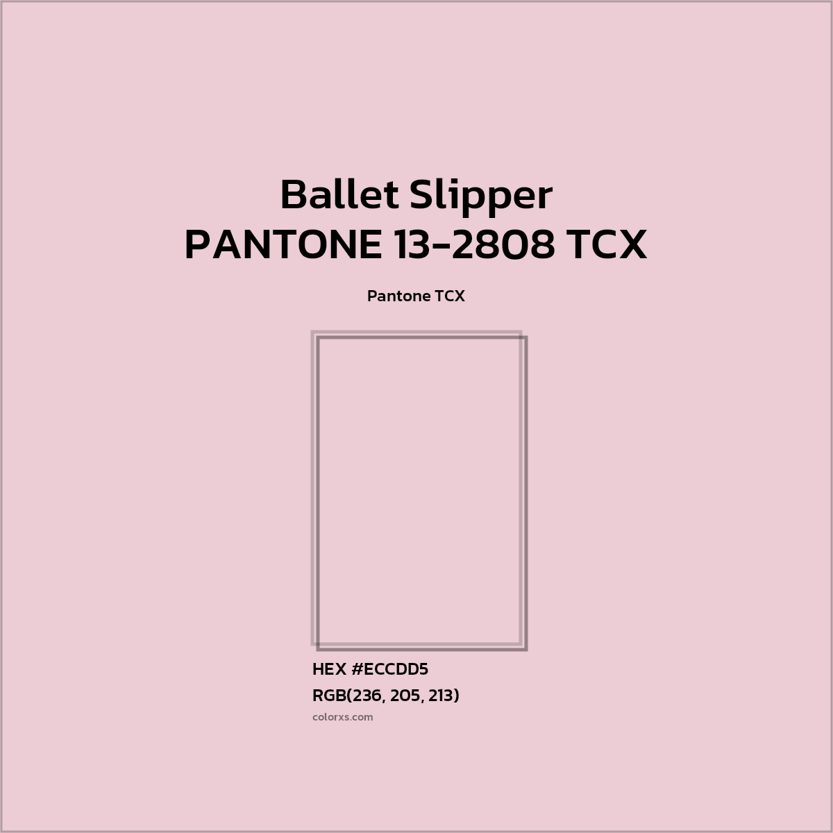 #ECCED5 PANTONE 13-2808 TCX - Ballet Slipper CMS Pantone TCX - Color codes and meaning | Matching colors and paints