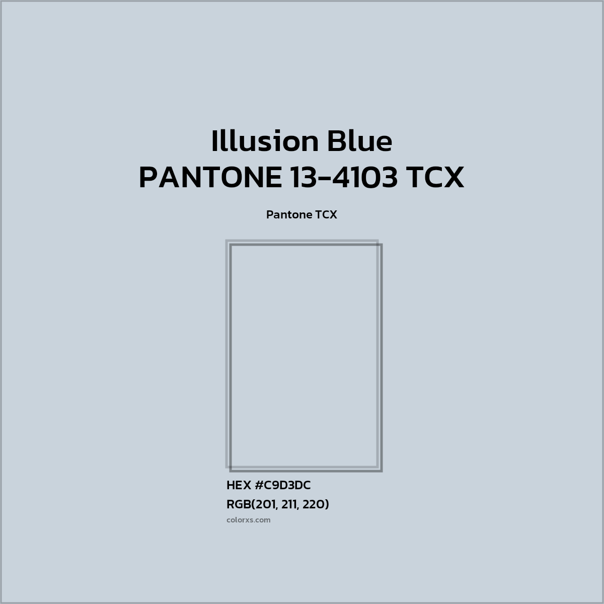 #C9D3DC PANTONE 13-4103 TCX - Illusion Blue CMS Pantone TCX - Color codes and meaning | Matching colors and paints