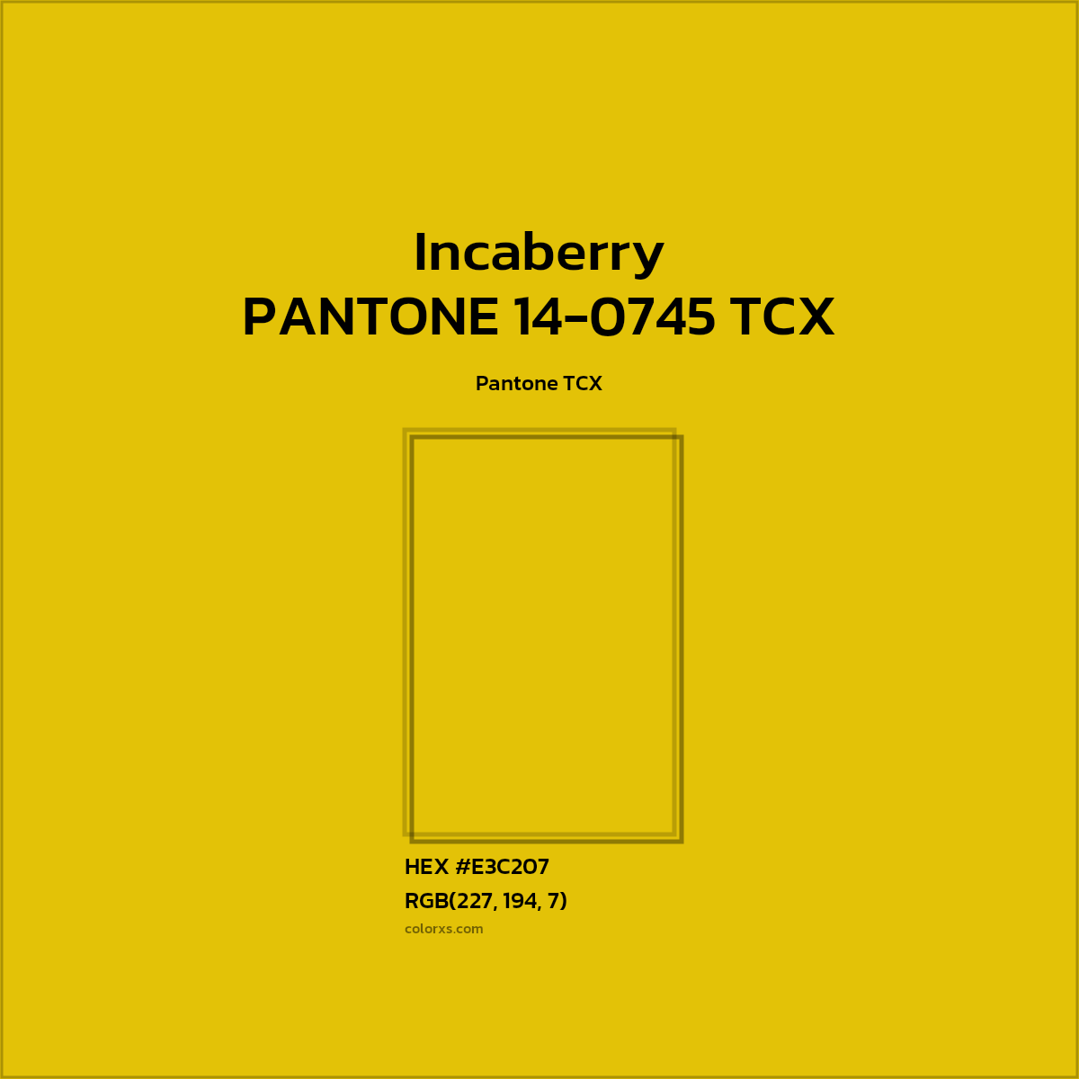 #E2C207 PANTONE 14-0745 TCX - Incaberry CMS Pantone TCX - Color codes and meaning | Matching colors and paints