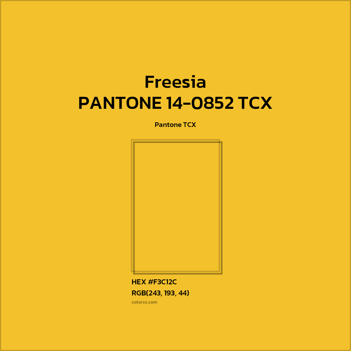 #F3C12C PANTONE 14-0852 TCX - Freesia CMS Pantone TCX - Color codes and meaning | Matching colors and paints