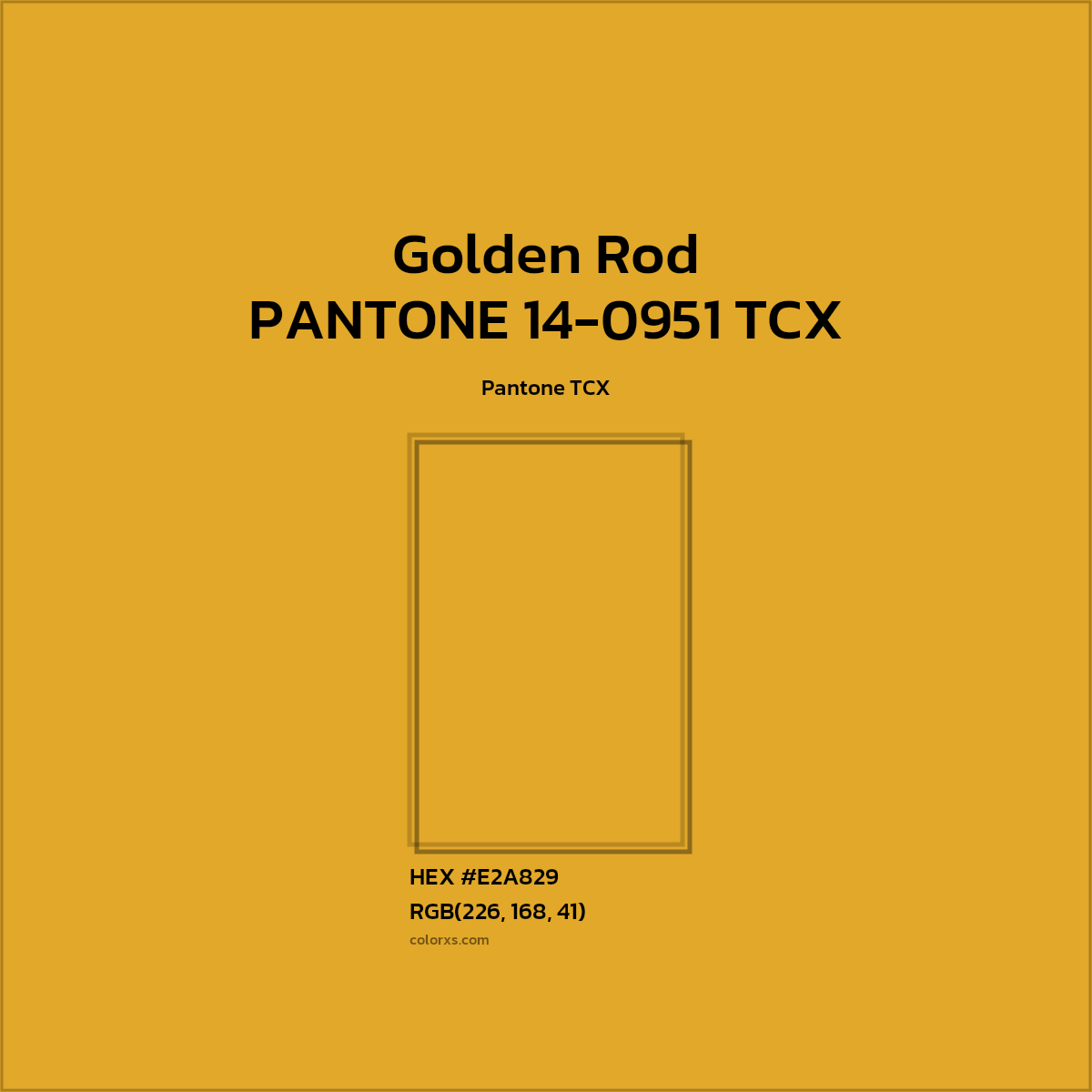 #E2A829 PANTONE 14-0951 TCX - Golden Rod CMS Pantone TCX - Color codes and meaning | Matching colors and paints