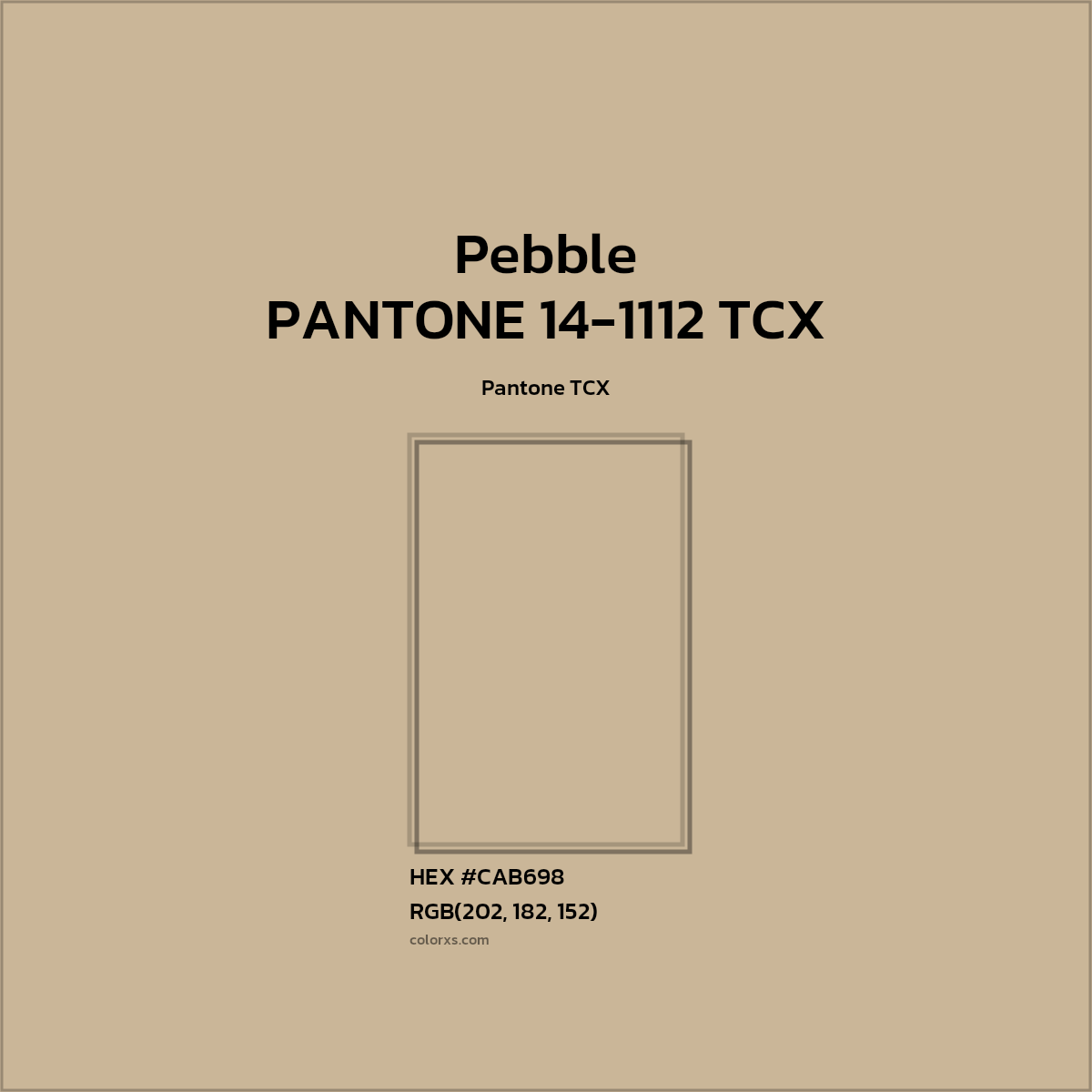 #CAB698 PANTONE 14-1112 TCX - Pebble CMS Pantone TCX - Color codes and meaning | Matching colors and paints