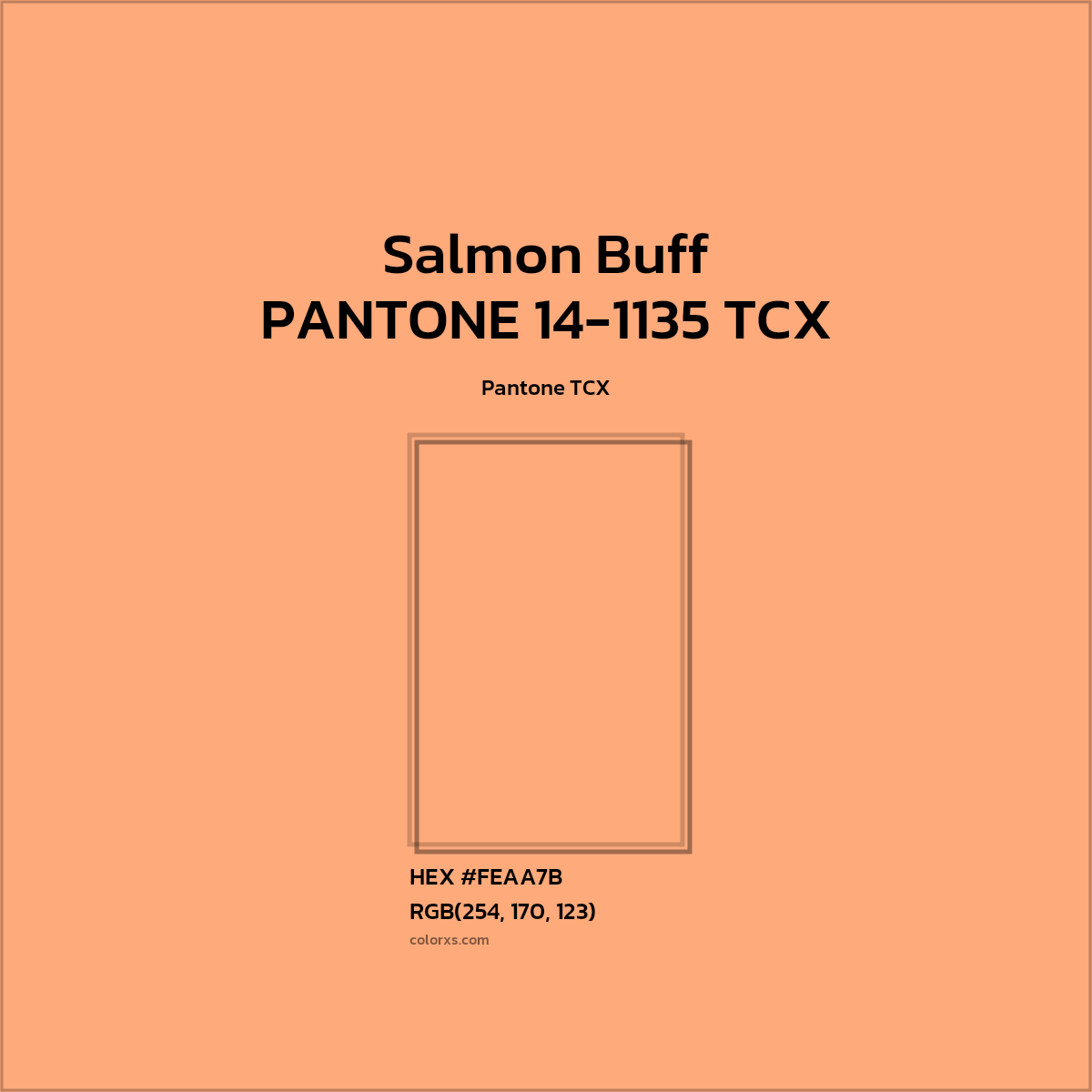 #FEAA7B PANTONE 14-1135 TCX - Salmon Buff CMS Pantone TCX - Color codes and meaning | Matching colors and paints