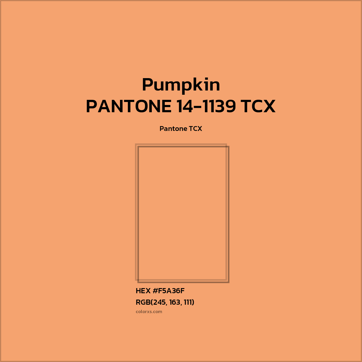 #F5A26F PANTONE 14-1139 TCX - Pumpkin CMS Pantone TCX - Color codes and meaning | Matching colors and paints