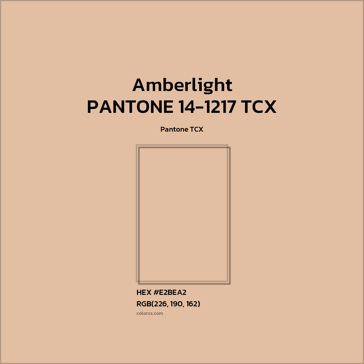 #E2BEA2 PANTONE 14-1217 TCX - Amberlight CMS Pantone TCX - Color codes and meaning | Matching colors and paints