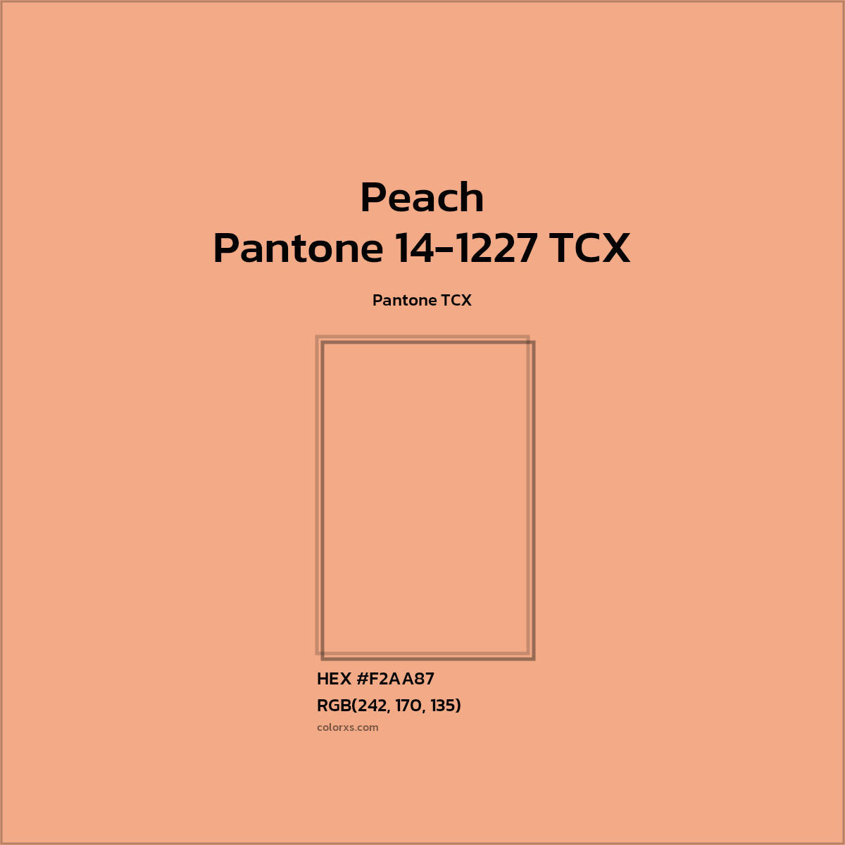 #F2A987 Pantone 14-1227 TCX - Peach CMS Pantone TCX - Color codes and meaning | Matching colors and paints