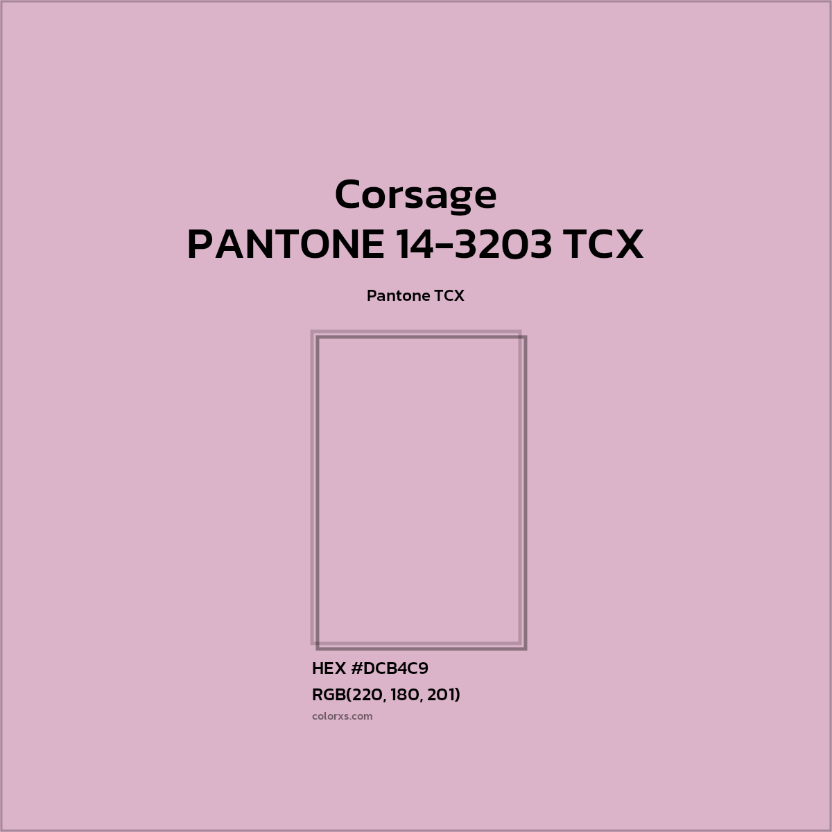 #DBB4C8 PANTONE 14-3203 TCX - Corsage CMS Pantone TCX - Color codes and meaning | Matching colors and paints