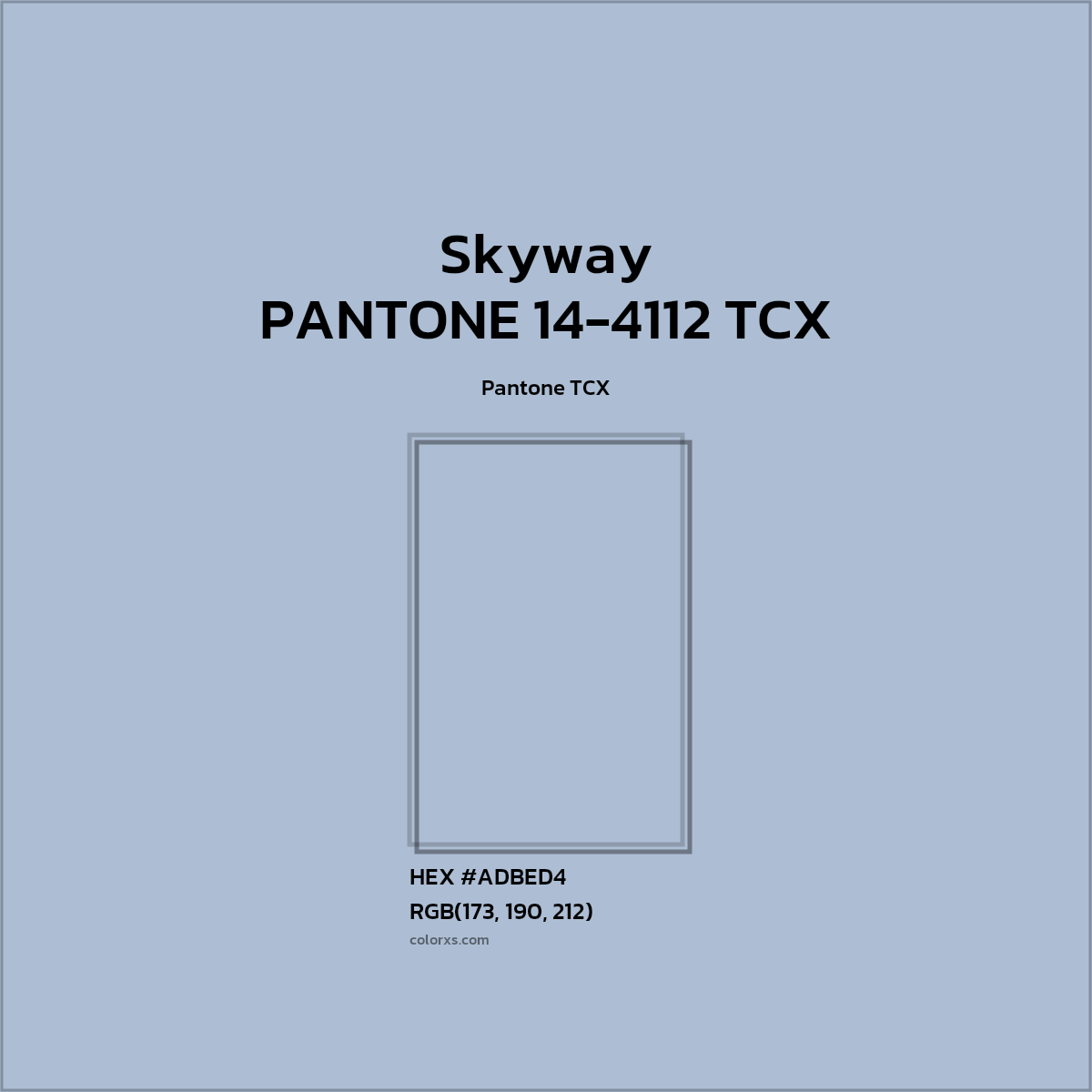 #ADBED3 PANTONE 14-4112 TCX - Skyway CMS Pantone TCX - Color codes and meaning | Matching colors and paints