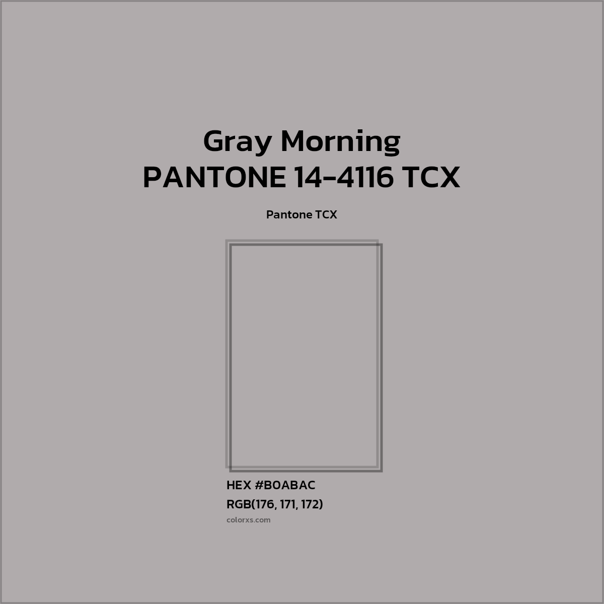 #B0AAAB PANTONE 14-4116 TCX - Gray Morning CMS Pantone TCX - Color codes and meaning | Matching colors and paints
