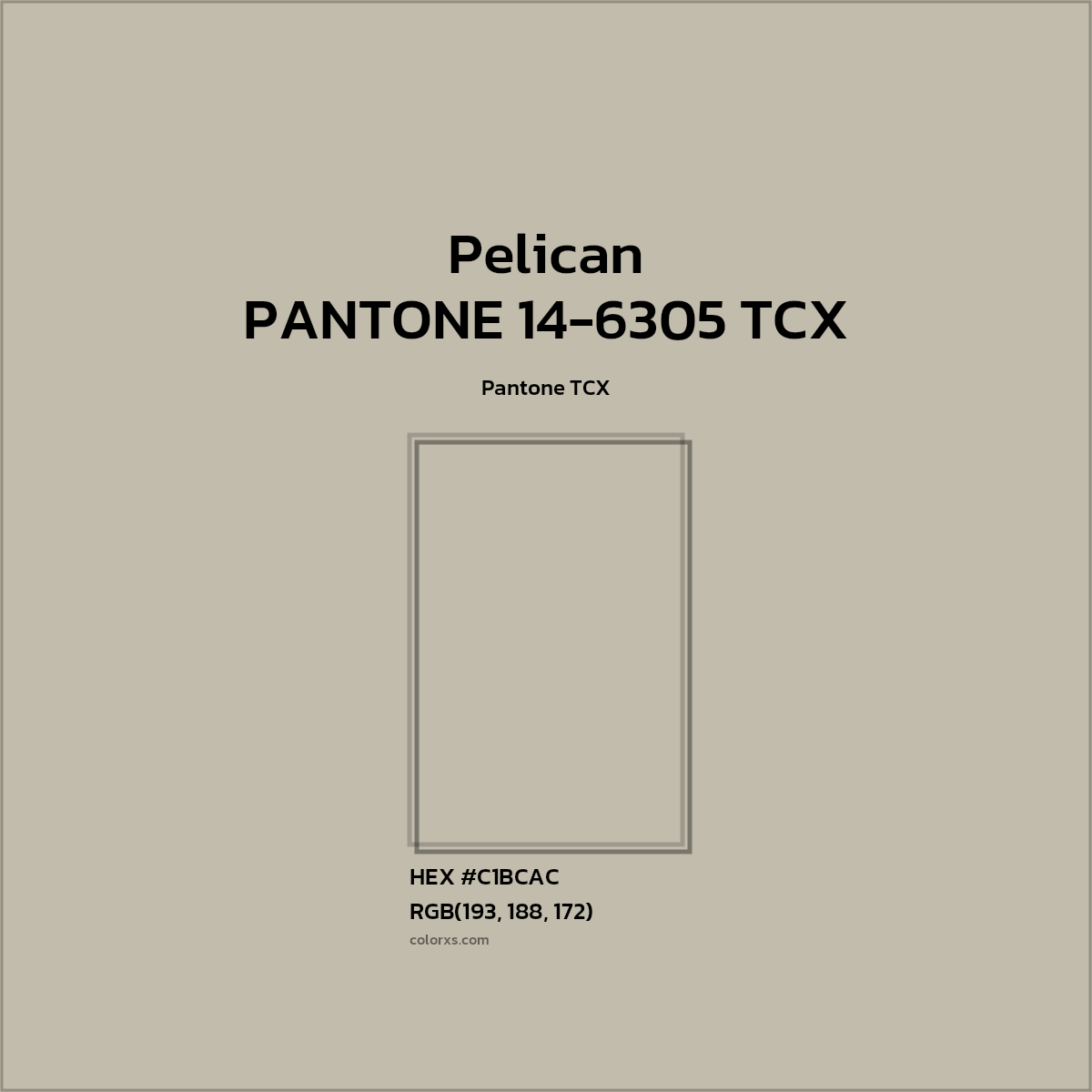 #C1BCAC PANTONE 14-6305 TCX - Pelican CMS Pantone TCX - Color codes and meaning | Matching colors and paints