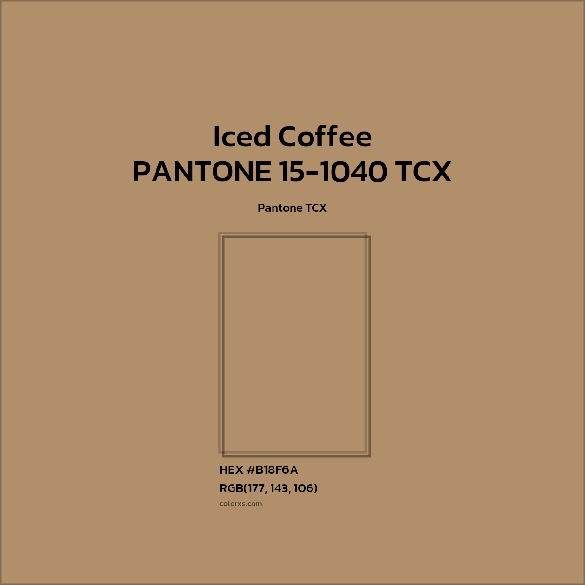#B18F6A PANTONE 15-1040 TCX - Iced Coffee CMS Pantone TCX - Color codes and meaning | Matching colors and paints
