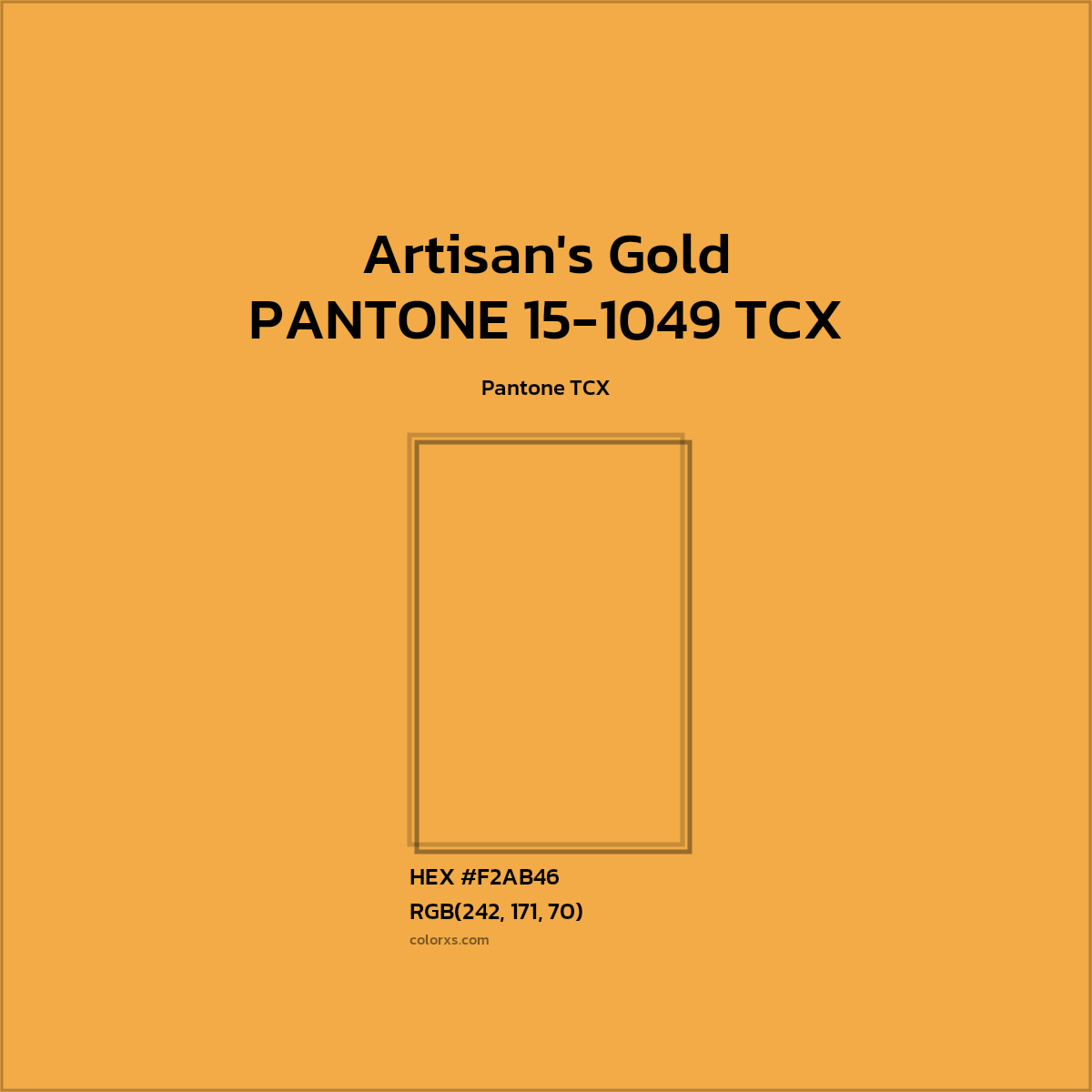 #F2AB46 PANTONE 15-1049 TCX - Artisan's Gold CMS Pantone TCX - Color codes and meaning | Matching colors and paints