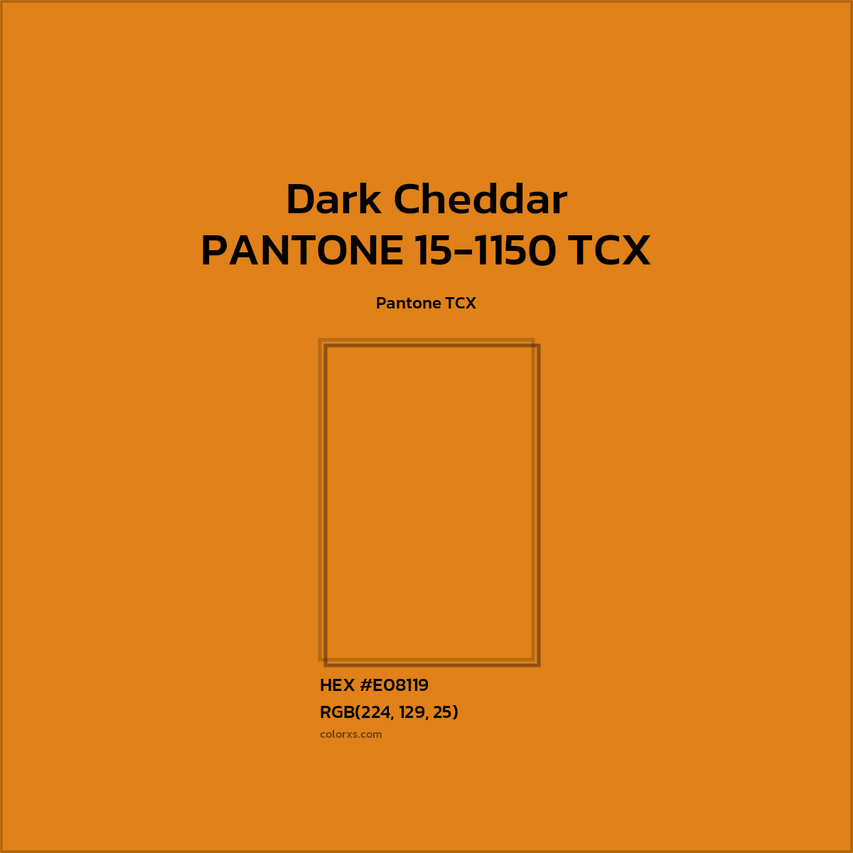 #E08119 PANTONE 15-1150 TCX - Dark Cheddar CMS Pantone TCX - Color codes and meaning | Matching colors and paints