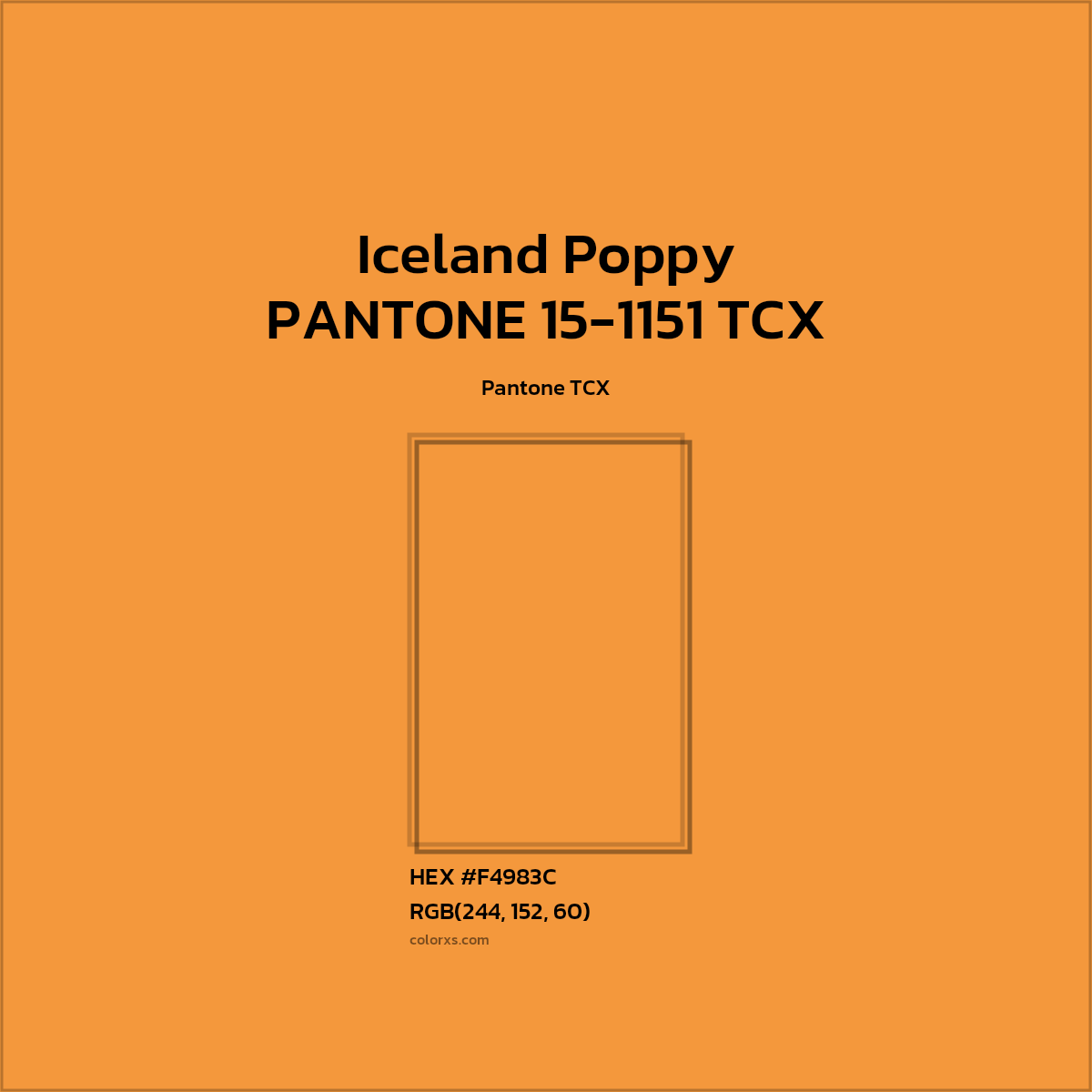 #F4973B PANTONE 15-1151 TCX - Iceland Poppy CMS Pantone TCX - Color codes and meaning | Matching colors and paints