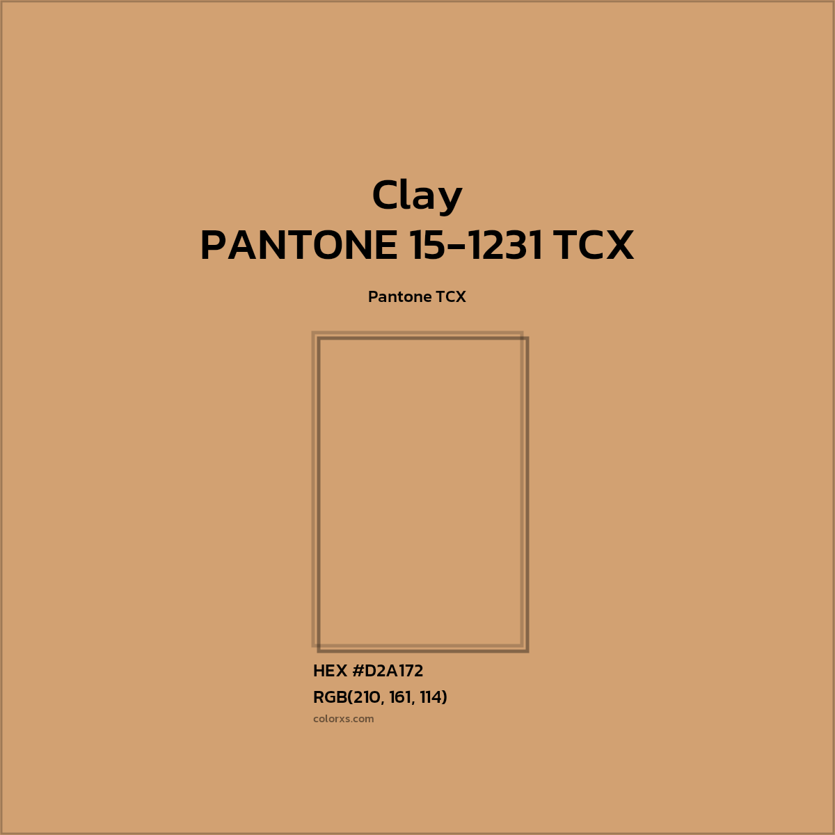 #D2A172 PANTONE 15-1231 TCX - Clay CMS Pantone TCX - Color codes and meaning | Matching colors and paints