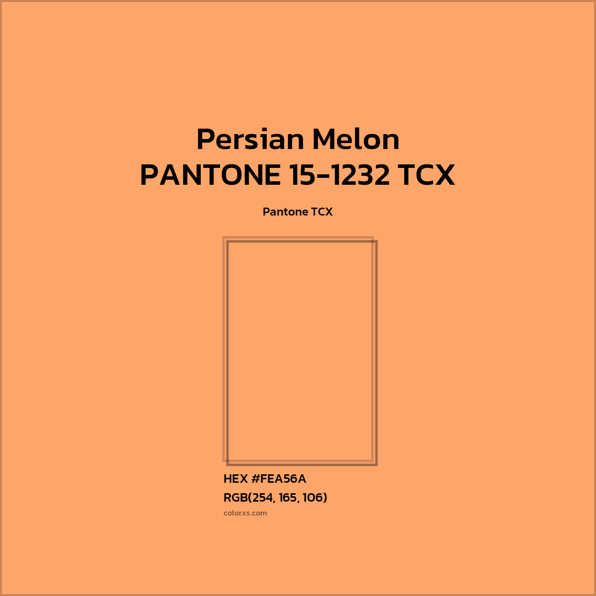 #FEA56A PANTONE 15-1232 TCX - Persian Melon CMS Pantone TCX - Color codes and meaning | Matching colors and paints