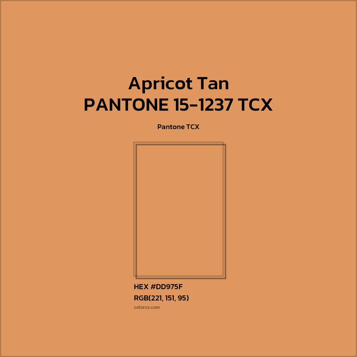 #DD9760 PANTONE 15-1237 TCX - Apricot Tan CMS Pantone TCX - Color codes and meaning | Matching colors and paints
