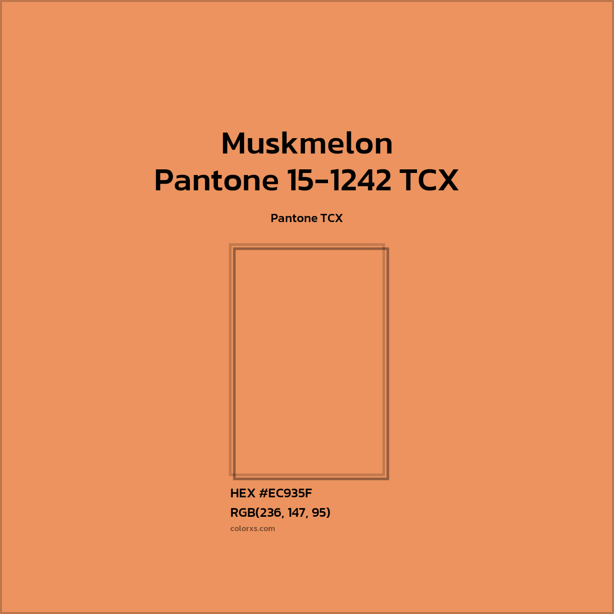 #EC935E Pantone 15-1242 TCX - Muskmelon CMS Pantone TCX - Color codes and meaning | Matching colors and paints