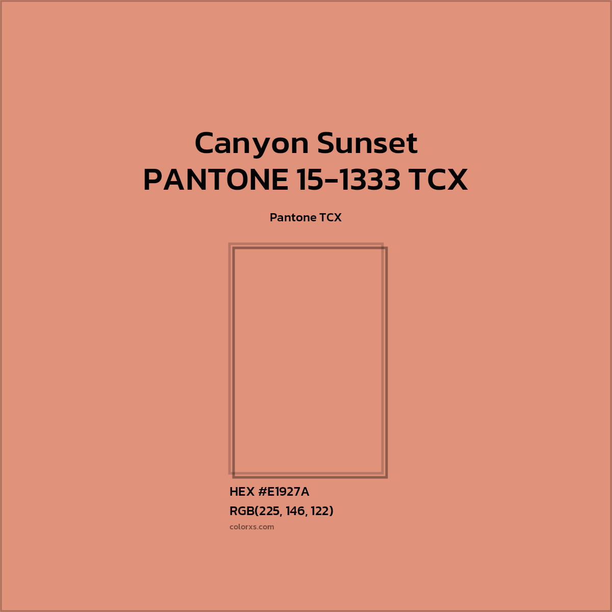 #E1927A PANTONE 15-1333 TCX - Canyon Sunset CMS Pantone TCX - Color codes and meaning | Matching colors and paints