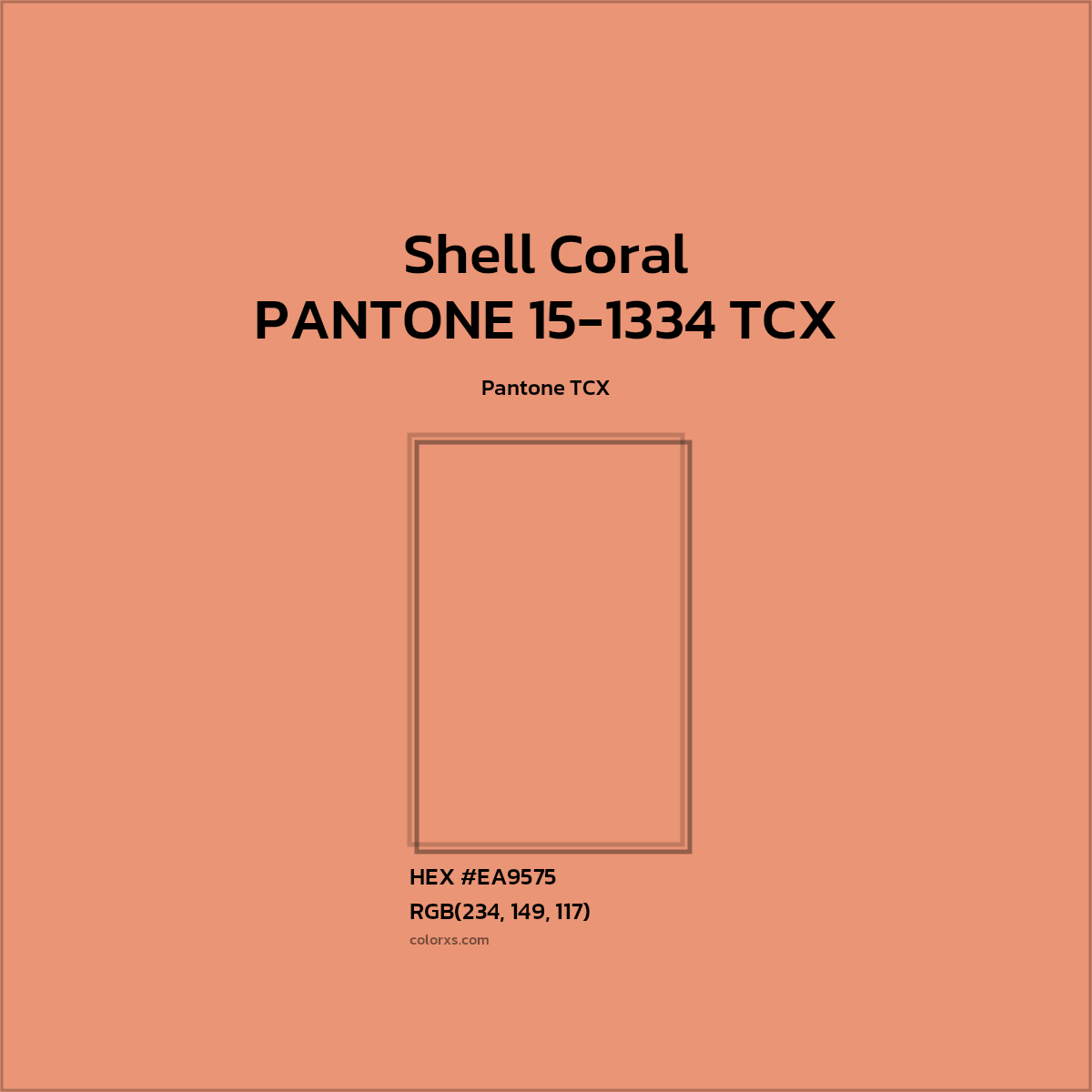 #EA9575 PANTONE 15-1334 TCX - Shell Coral CMS Pantone TCX - Color codes and meaning | Matching colors and paints
