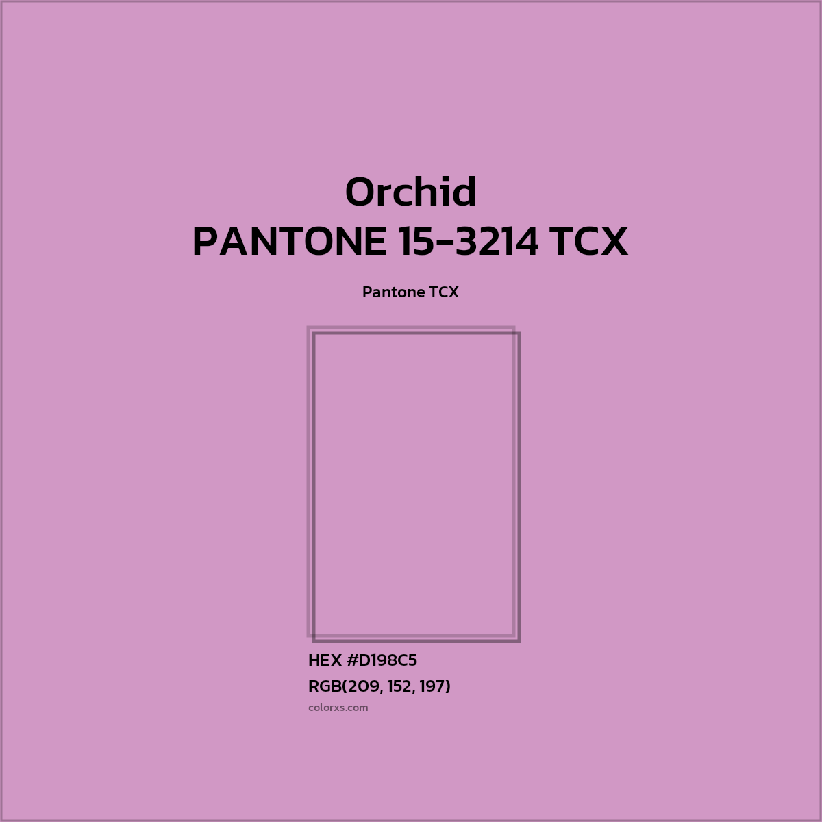 #D198C5 PANTONE 15-3214 TCX - Orchid CMS Pantone TCX - Color codes and meaning | Matching colors and paints