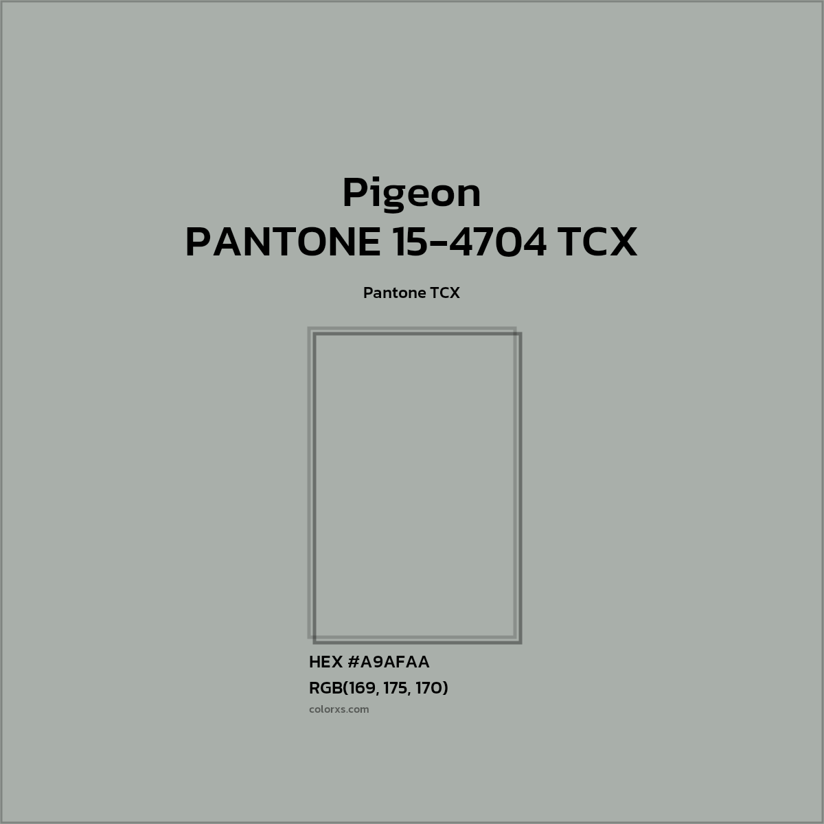 #A9AFAA PANTONE 15-4704 TCX - Pigeon CMS Pantone TCX - Color codes and meaning | Matching colors and paints