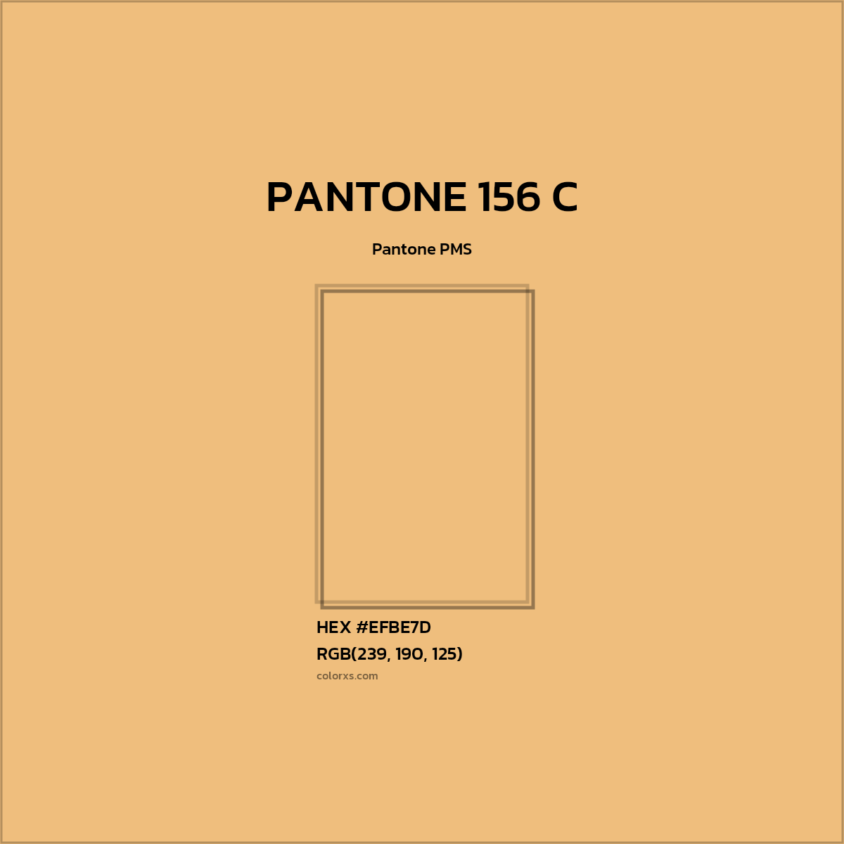 #EFBE7D PANTONE 156 C CMS Pantone PMS - Color codes and meaning | Matching colors and paints