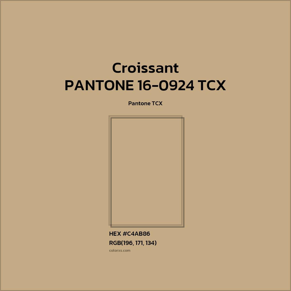 #C4AB86 PANTONE 16-0924 TCX - Croissant CMS Pantone TCX - Color codes and meaning | Matching colors and paints