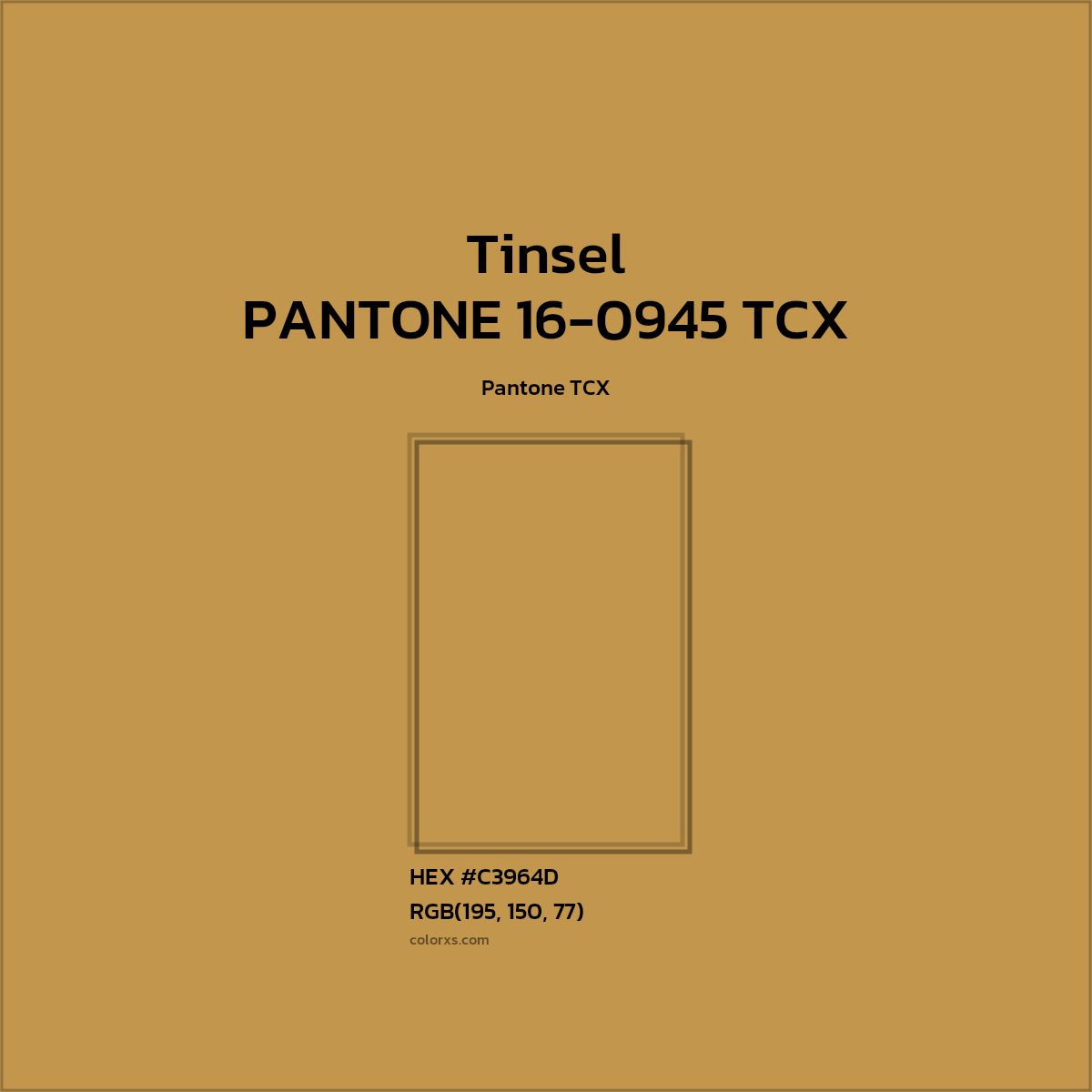 #C3964D PANTONE 16-0945 TCX - Tinsel CMS Pantone TCX - Color codes and meaning | Matching colors and paints
