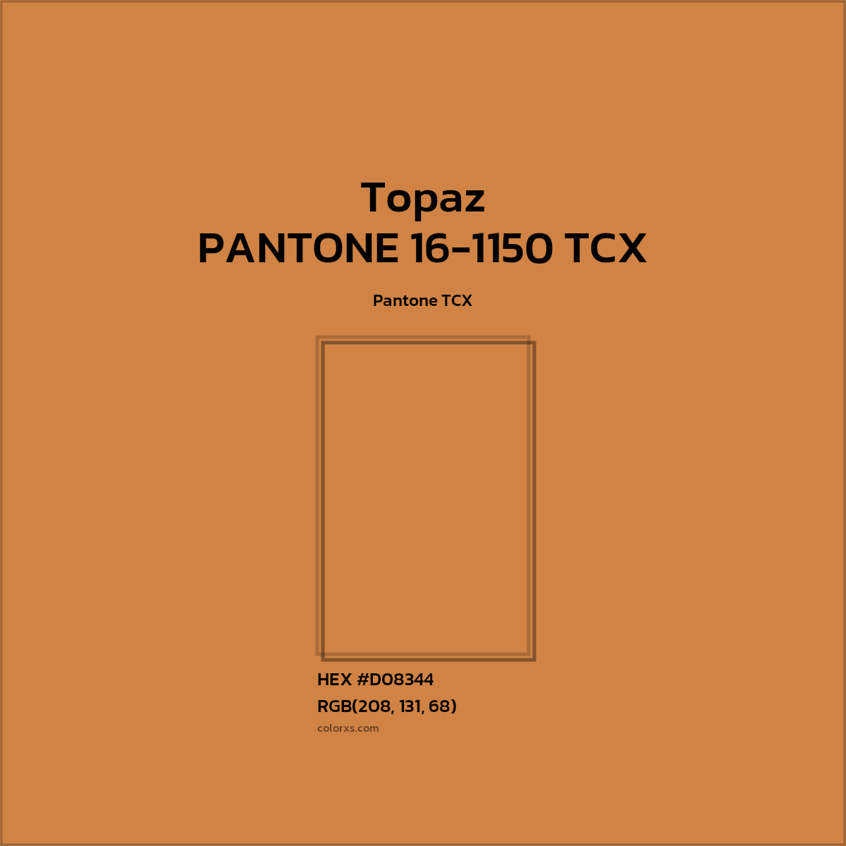 #D08344 PANTONE 16-1150 TCX - Topaz CMS Pantone TCX - Color codes and meaning | Matching colors and paints