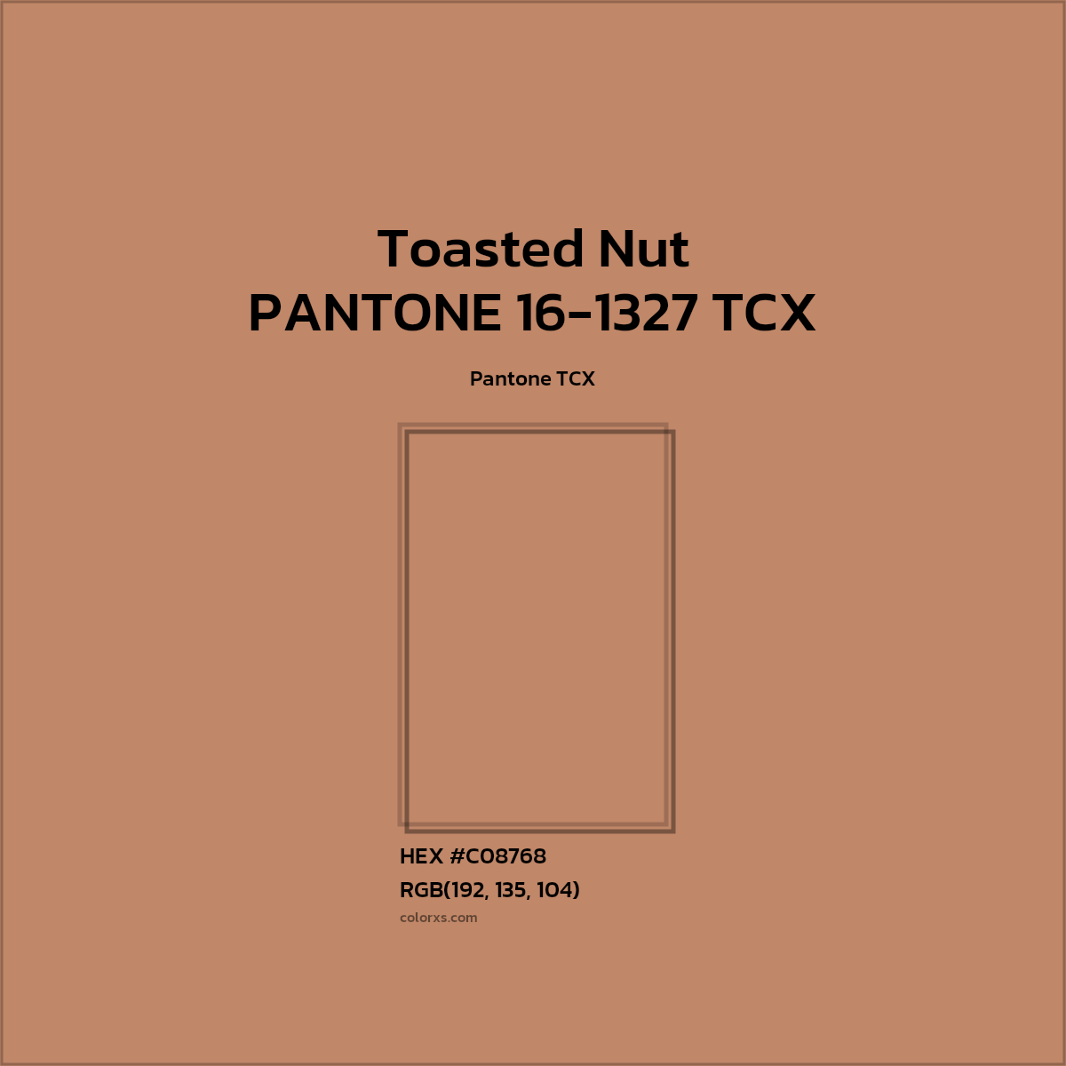 #C08768 PANTONE 16-1327 TCX - Toasted Nut CMS Pantone TCX - Color codes and meaning | Matching colors and paints