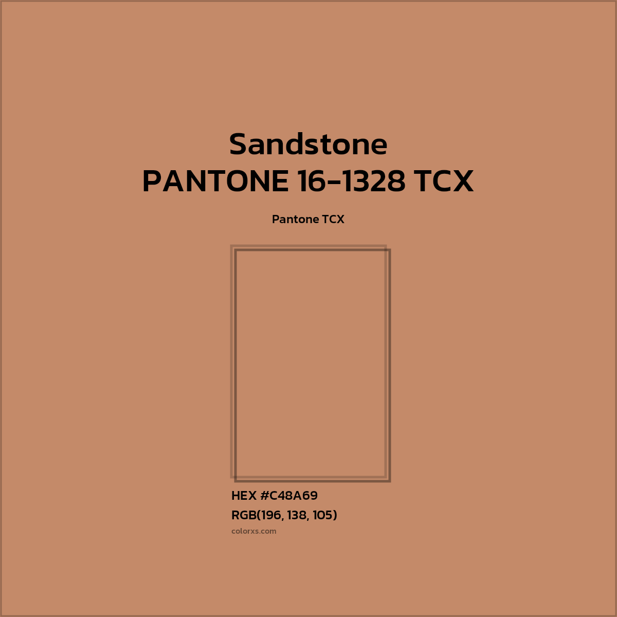 #C48A69 PANTONE 16-1328 TCX - Sandstone CMS Pantone TCX - Color codes and meaning | Matching colors and paints