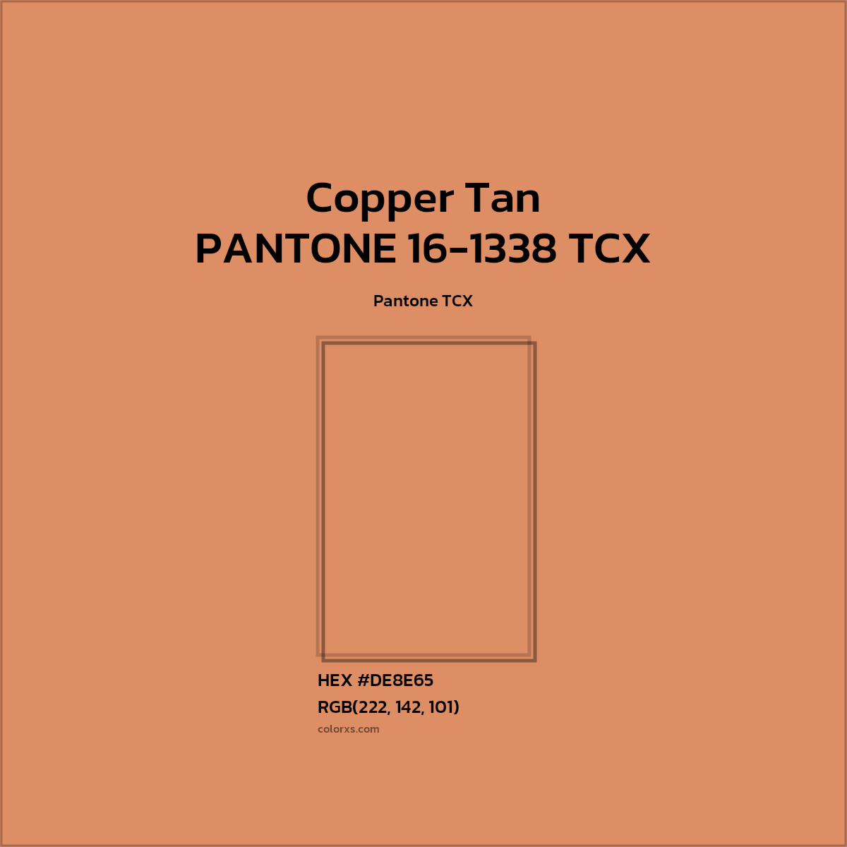 #DE8E65 PANTONE 16-1338 TCX - Copper Tan CMS Pantone TCX - Color codes and meaning | Matching colors and paints