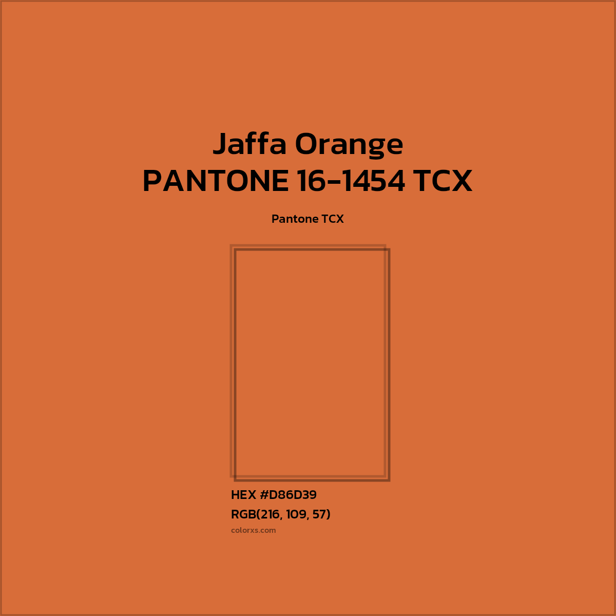 #D86E39 PANTONE 16-1454 TCX - Jaffa Orange CMS Pantone TCX - Color codes and meaning | Matching colors and paints