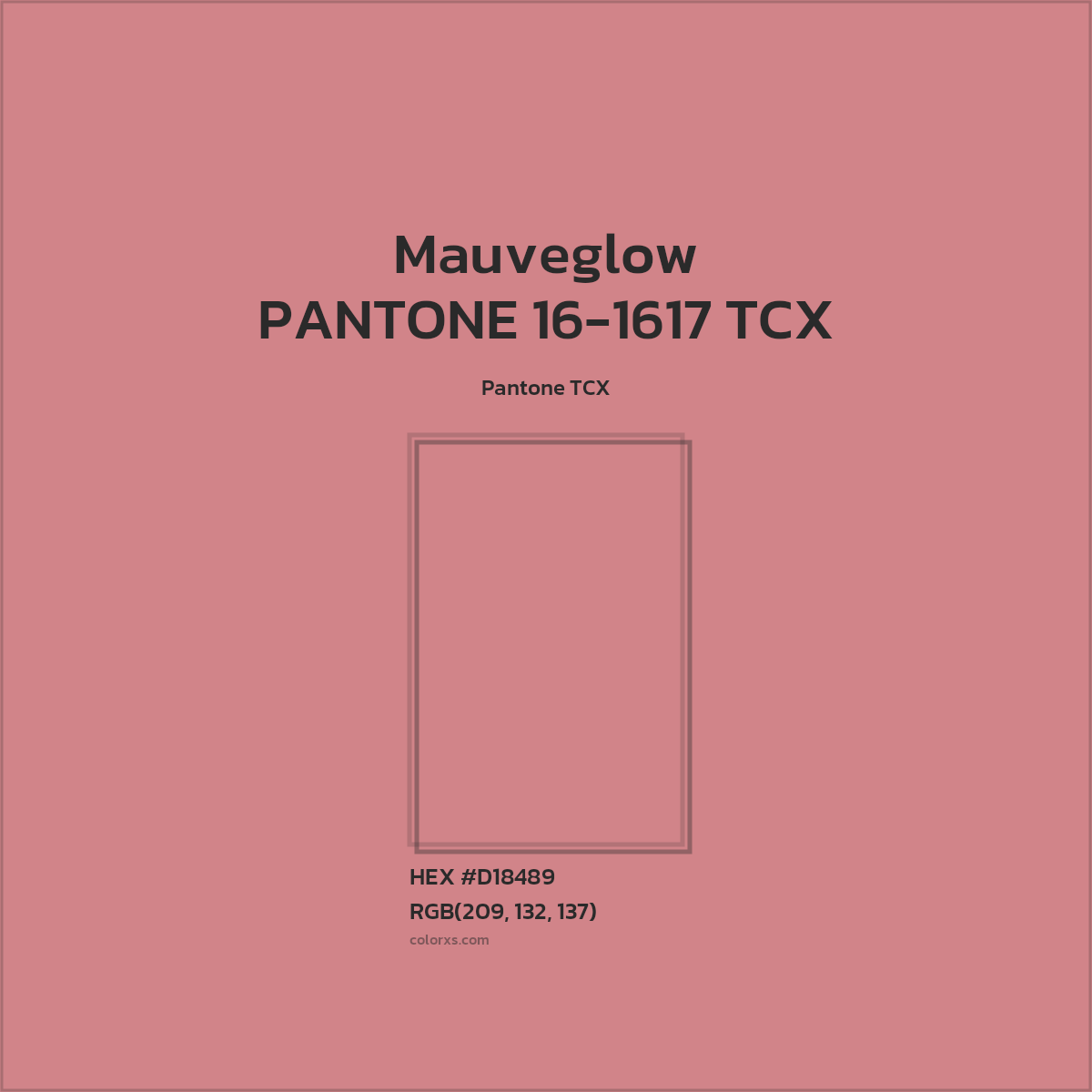 #D18489 PANTONE 16-1617 TCX - Mauveglow CMS Pantone TCX - Color codes and meaning | Matching colors and paints